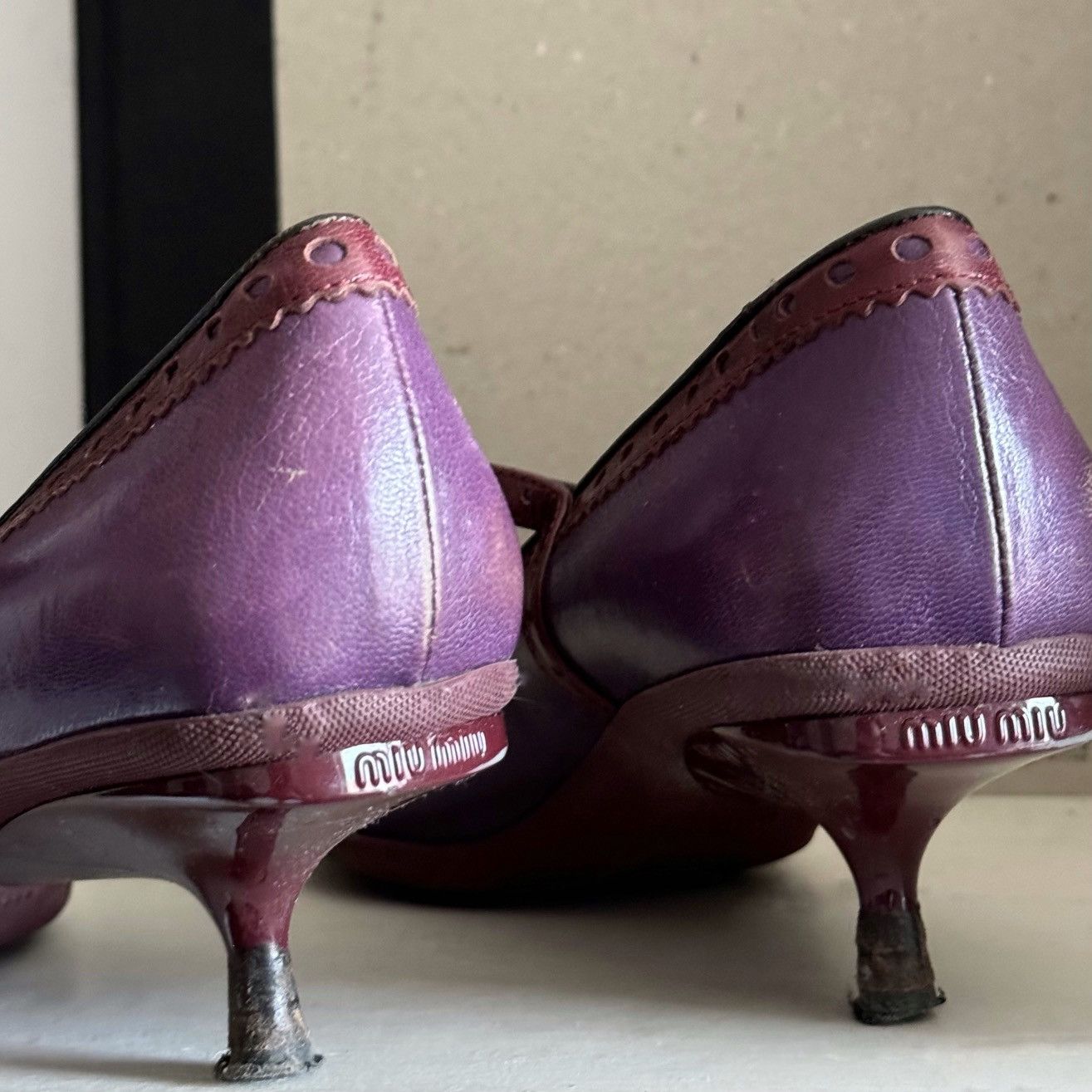 Miu Miu Miu Miu 1999 Mary Jane leather kitten heels Size US 7 / IT 37 - 8 Thumbnail