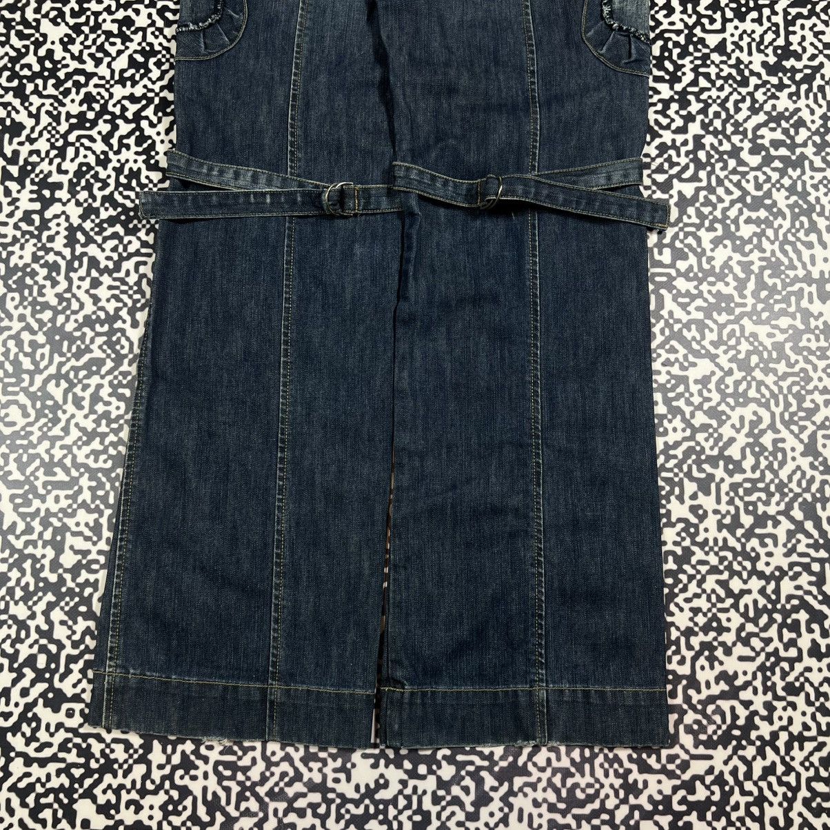 Japanese Brand Vintage Y2K Japanese Cargo Denim Jeans Bondage Style Size 27" / US 4 / IT 40 - 12 Thumbnail