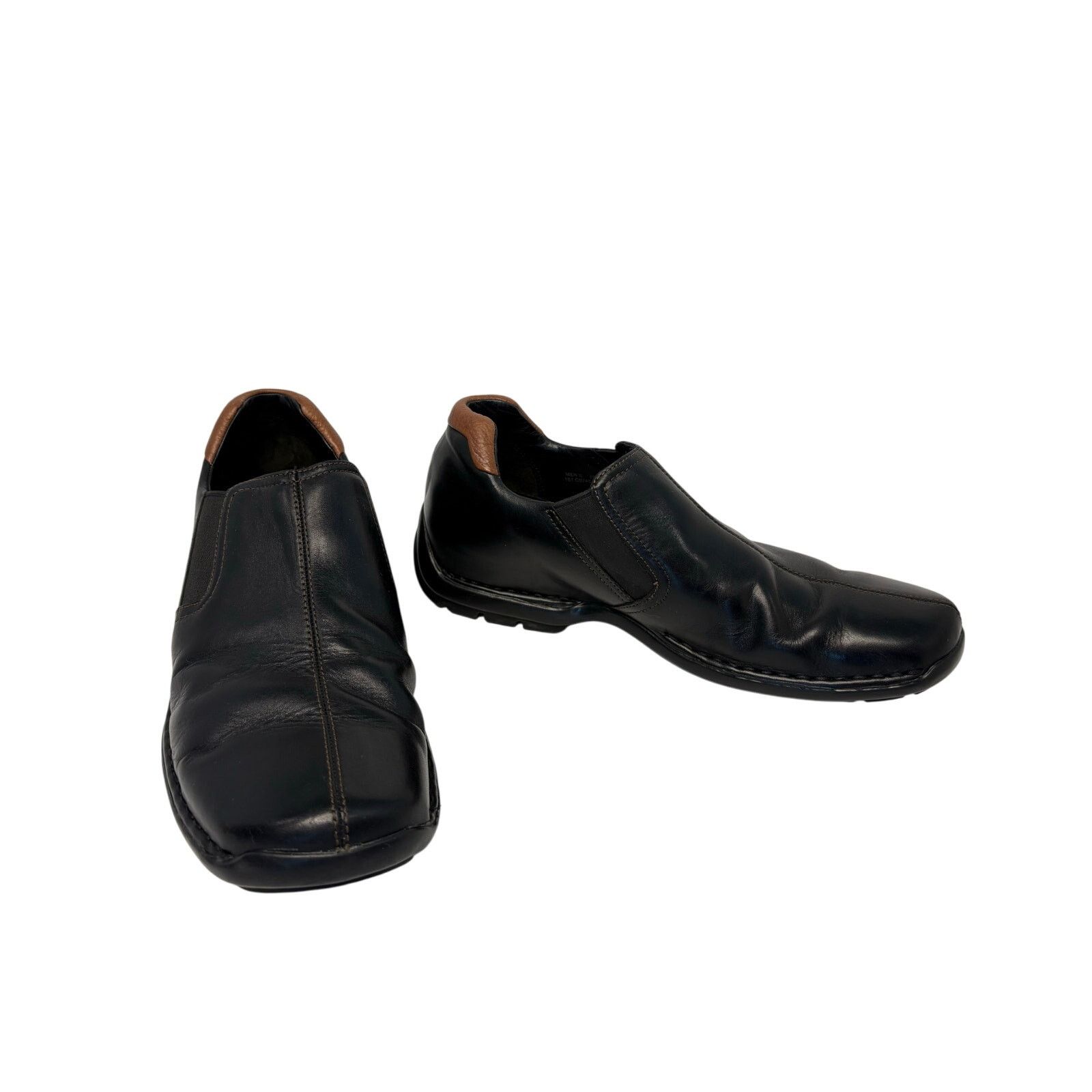 Kenneth Cole Kenneth Cole Zeno Split Toe Leather Loafer sz 10.5 Black Size US 10.5 / EU 43-44 - 1 Thumbnail