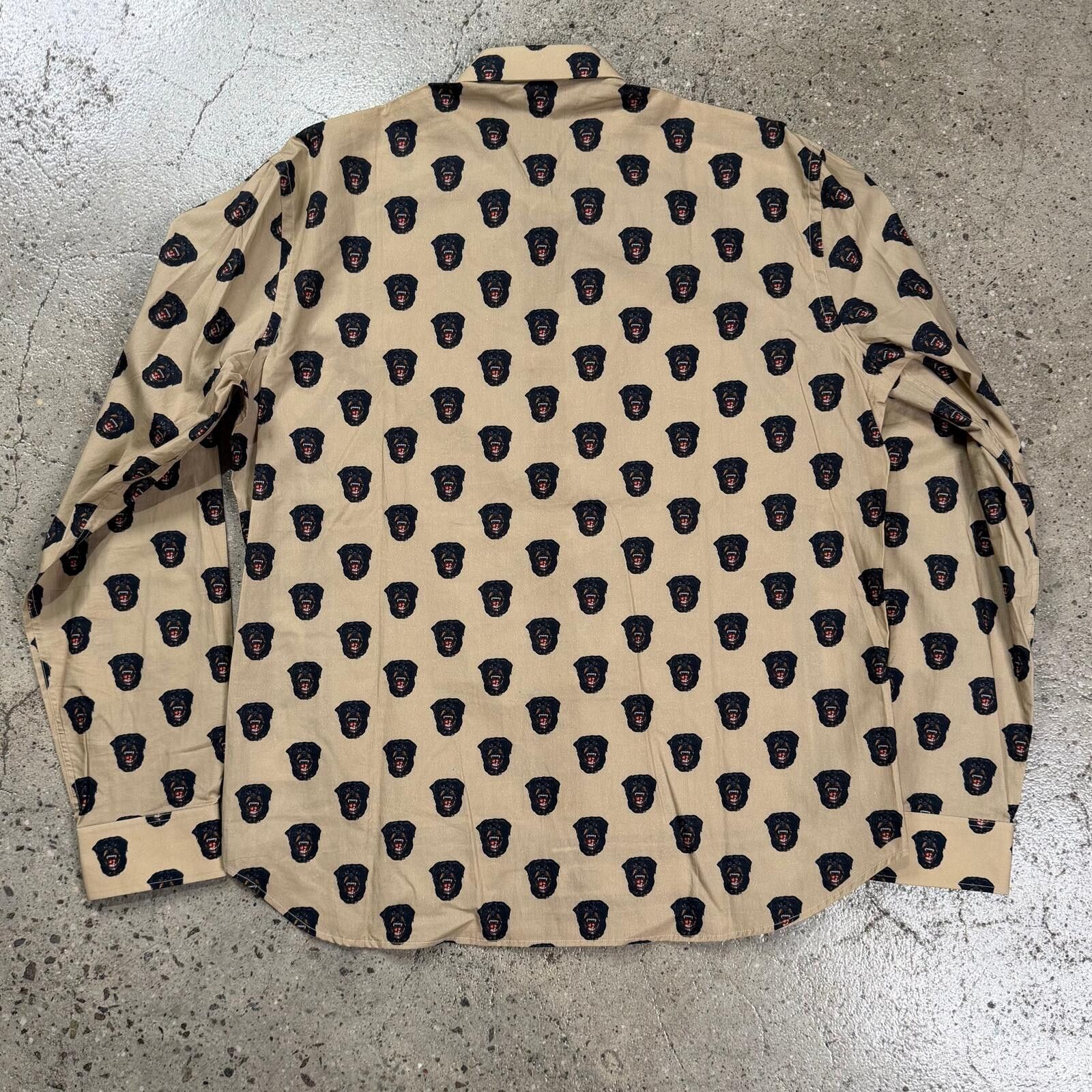 Givenchy Givenchy FW11 Look 32 Rottweiler Print Button Up Shirt Size US L / EU 52-54 / 3 - 6 Thumbnail
