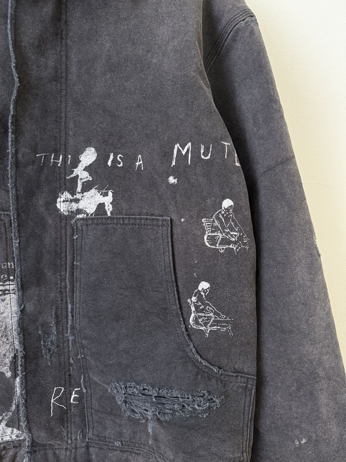 Enfants Riches Deprimes Distressed Leather Collar Graphic Work Jacket Size US M / EU 48-50 / 2 - 8 Thumbnail