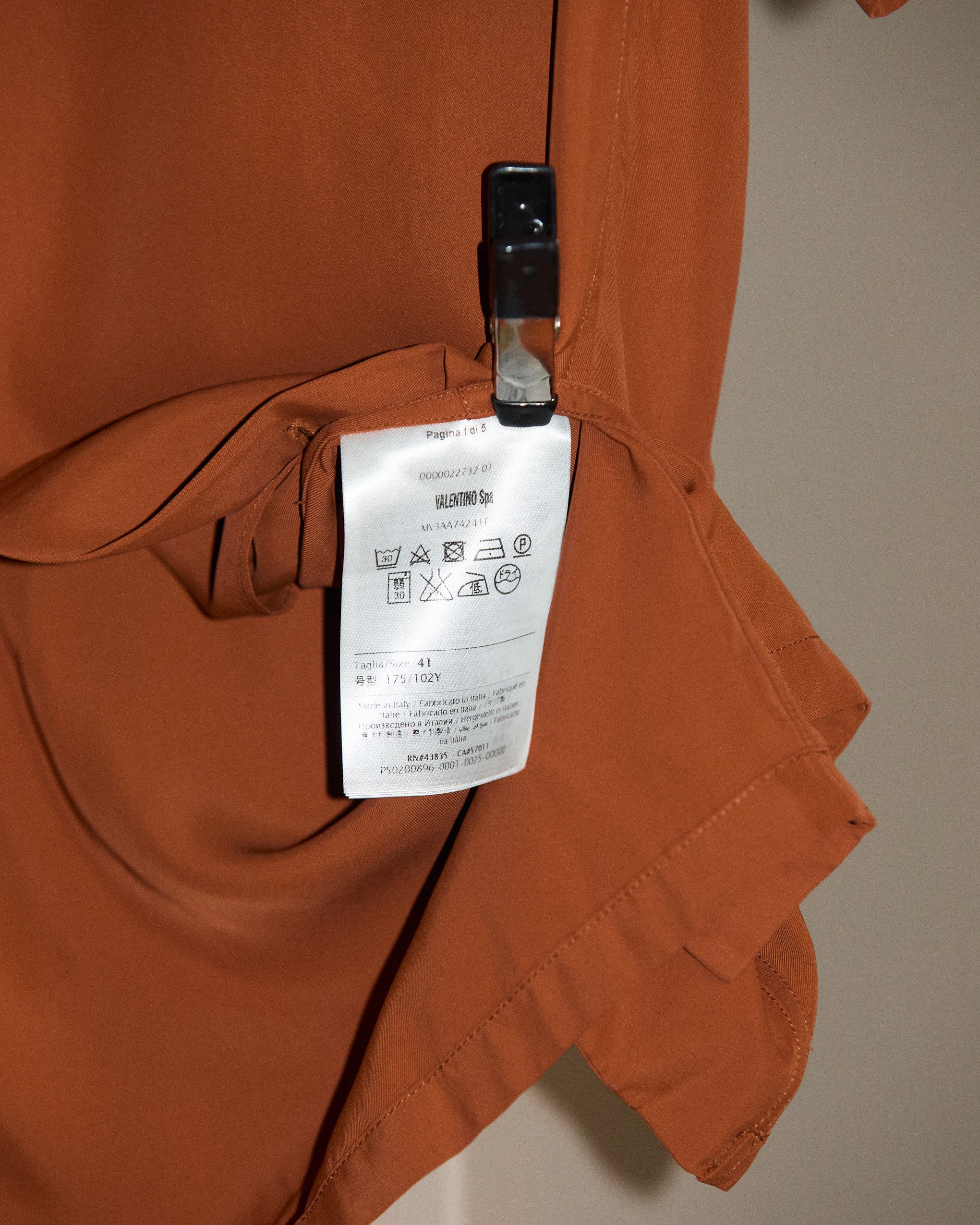 Valentino Valentino Rust/Beige Bowling Shirt Size US M / EU 48-50 / 2 - 5 Thumbnail