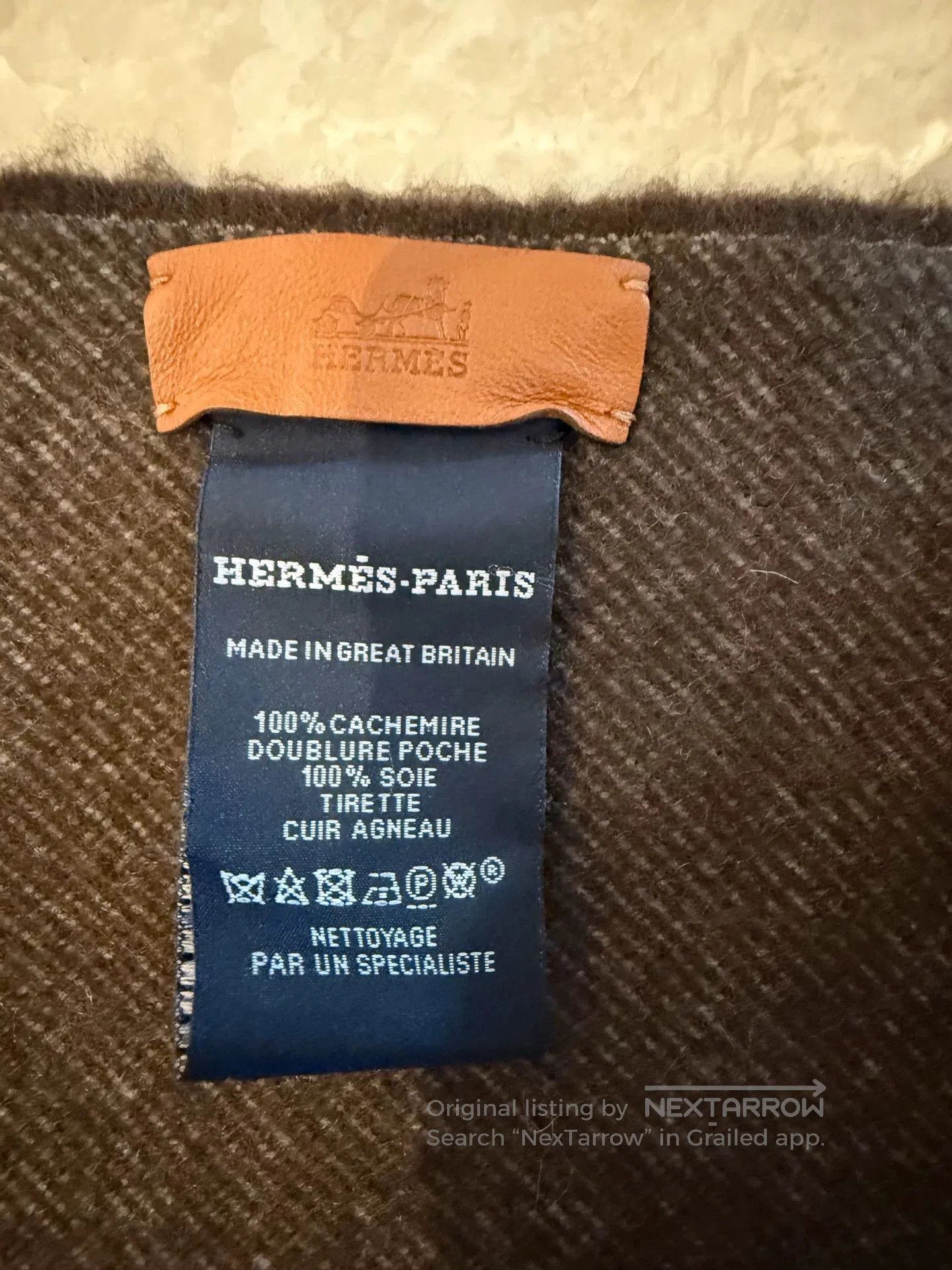 Hermes hermes chocolate color cargo scarf. Size ONE SIZE - 3 Thumbnail