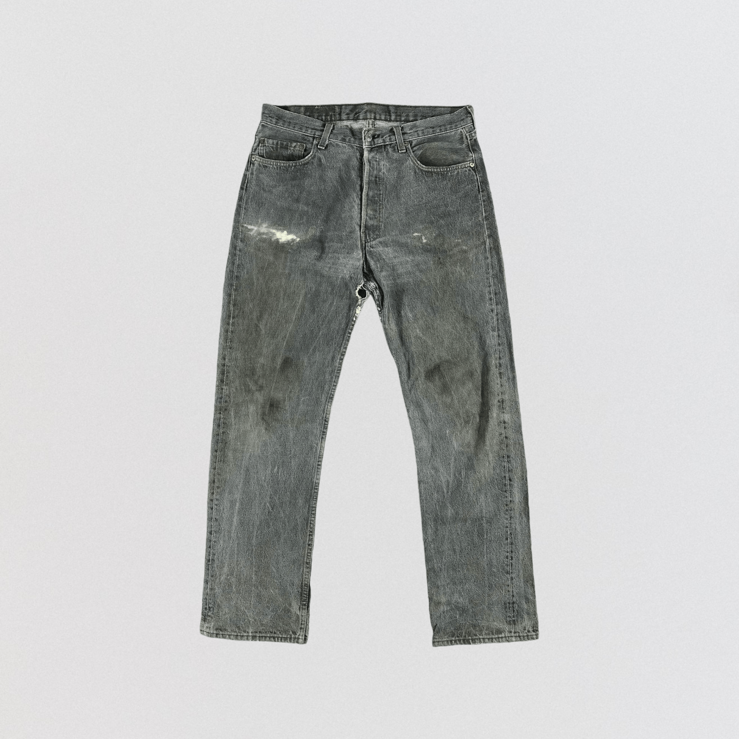 Levi's × Vintage 90s Vintage Faded Black Levis 501 Jeans-JM2104 Size US 35 - 1 Thumbnail