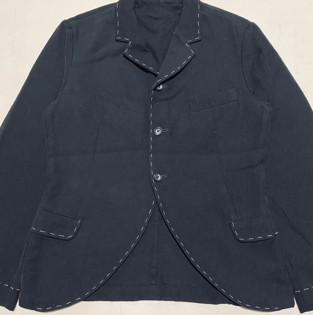 Yohji Yamamoto Y’s For Men Stitch Design Wool Tailored Blazers Size 42R - 2 Thumbnail
