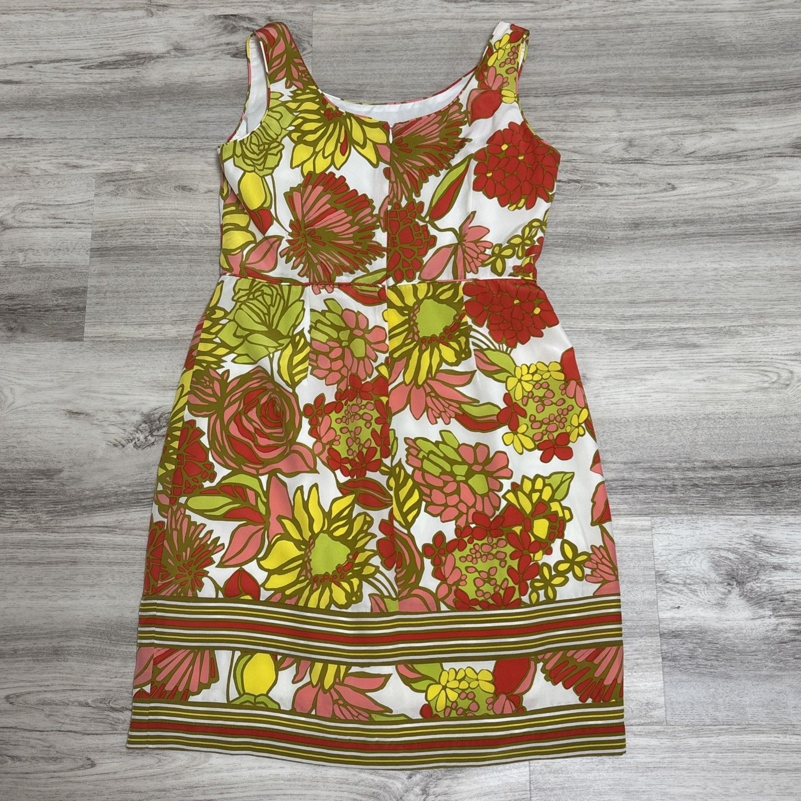 Trina Turk Trina Turk Bright Floral Shift Dress Womens 10 Signature Sil Size L / US 10 / IT 46 - 6 Thumbnail