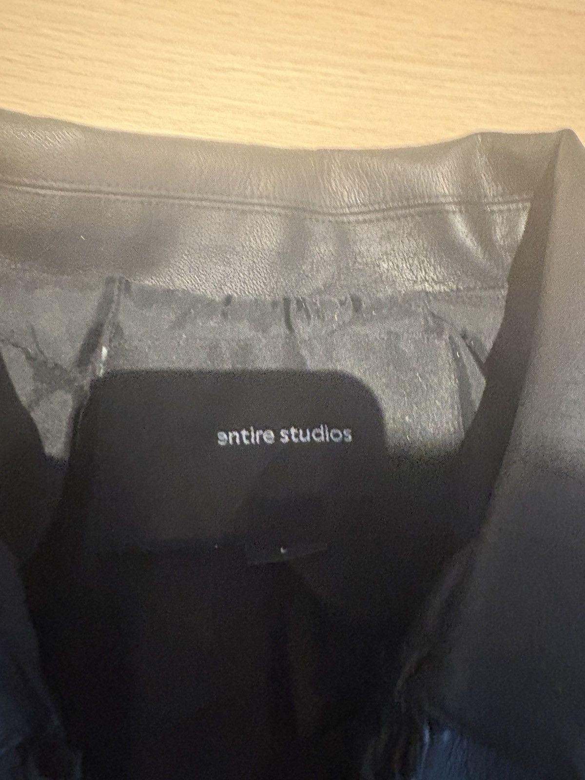 Entire studios leather jacket cropped