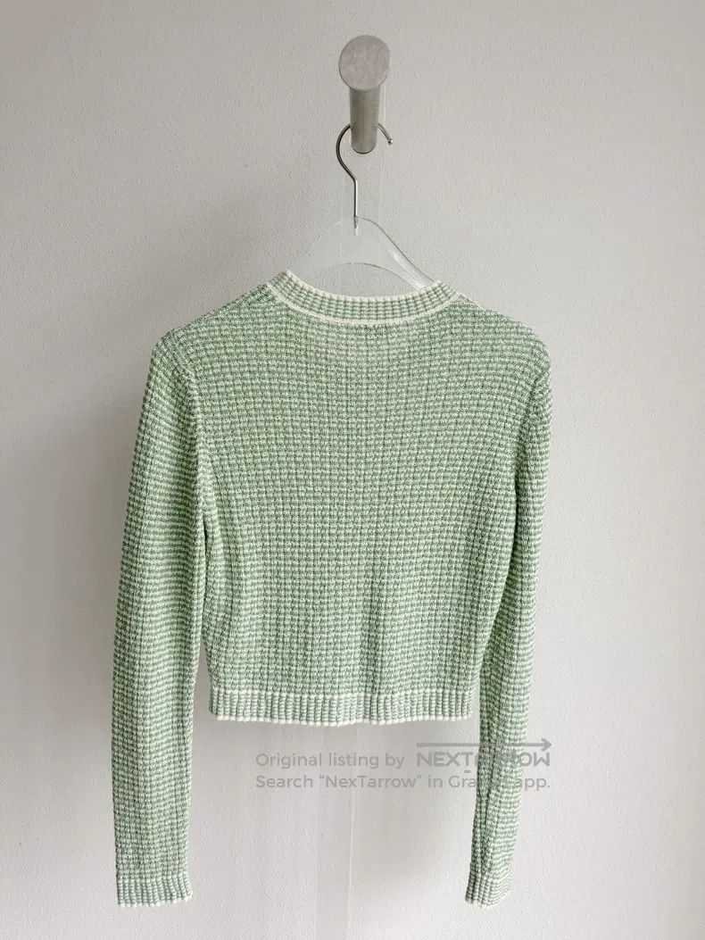 Chanel Chanel 21C light green knitted cardigan coat Size XXS / US 00 / IT 34 - 3 Thumbnail