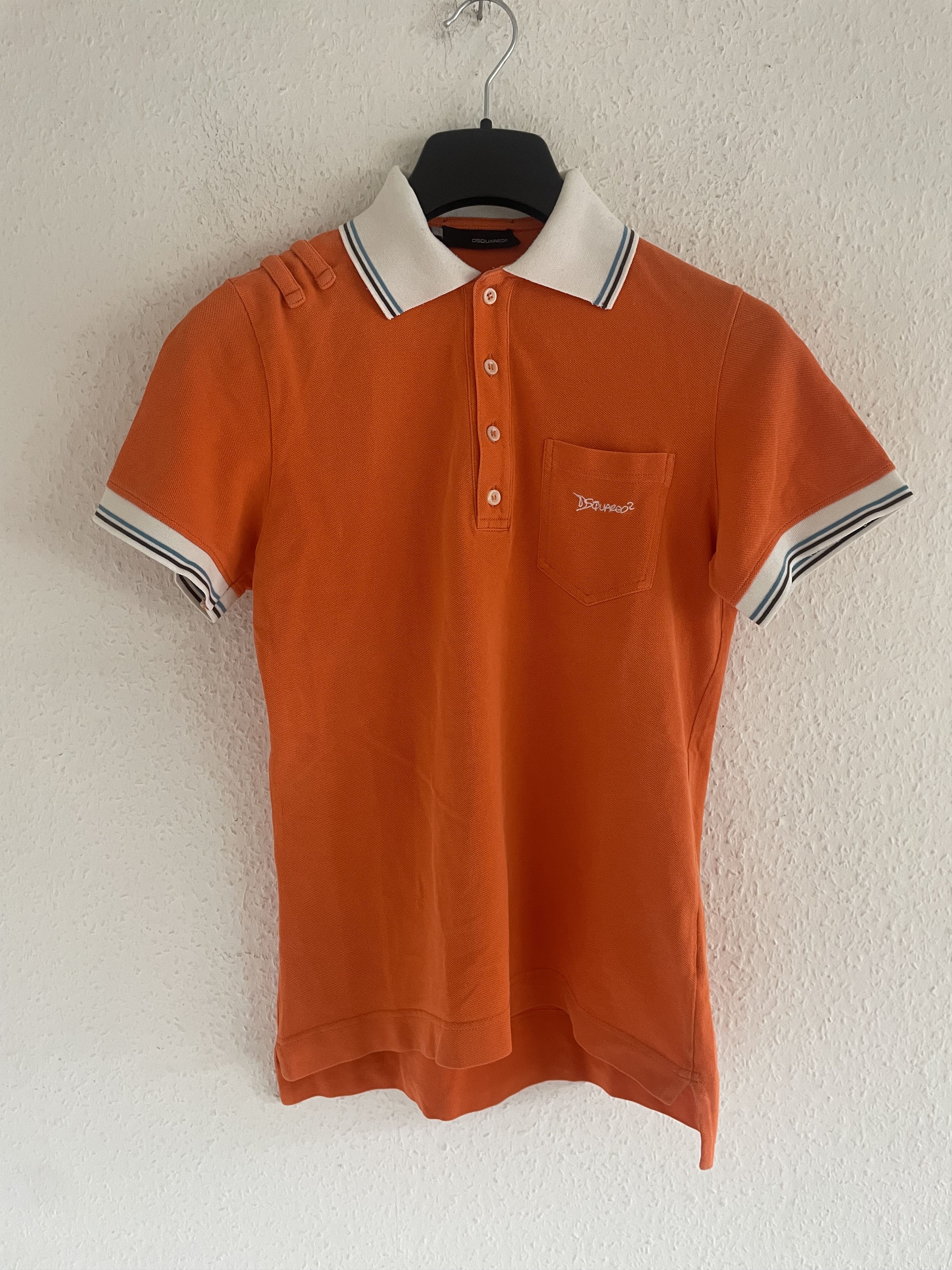 Dsquared2 SS05 Graffiti Logo Polo Orange Size US L / EU 52-54 / 3 - 3 Thumbnail
