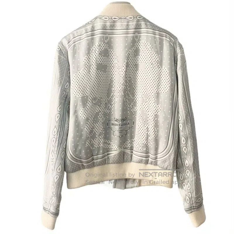 Hermes Hermes Brides de Gala Silk Baseball Jacket. Size S / US 4 / IT 40 - 2 Thumbnail