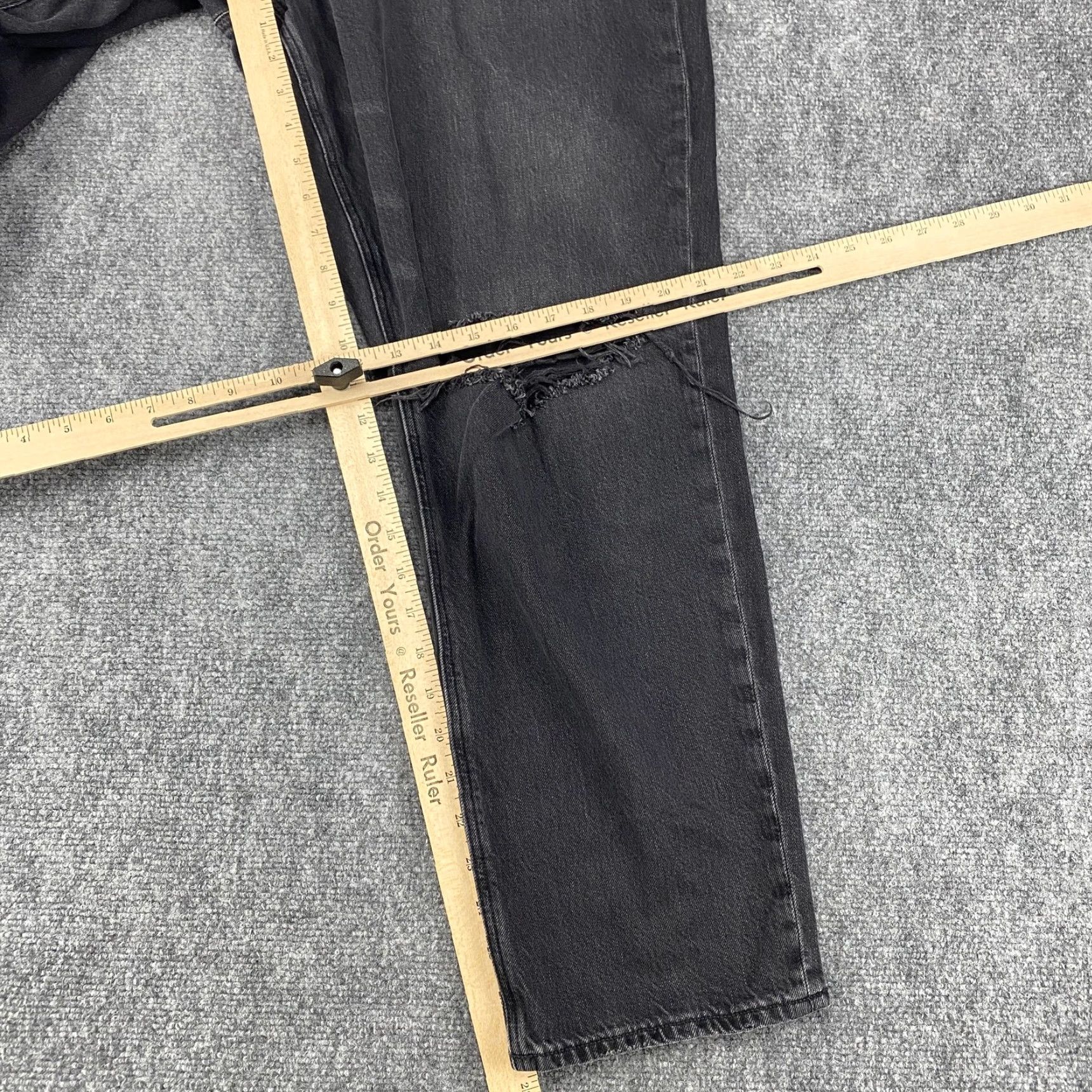 American Eagle Outfitters American Eagle Jeans Womens 18 Black Denim Distressed Ripped Strigid Real Good Size 40" / US 18 - 7 Thumbnail