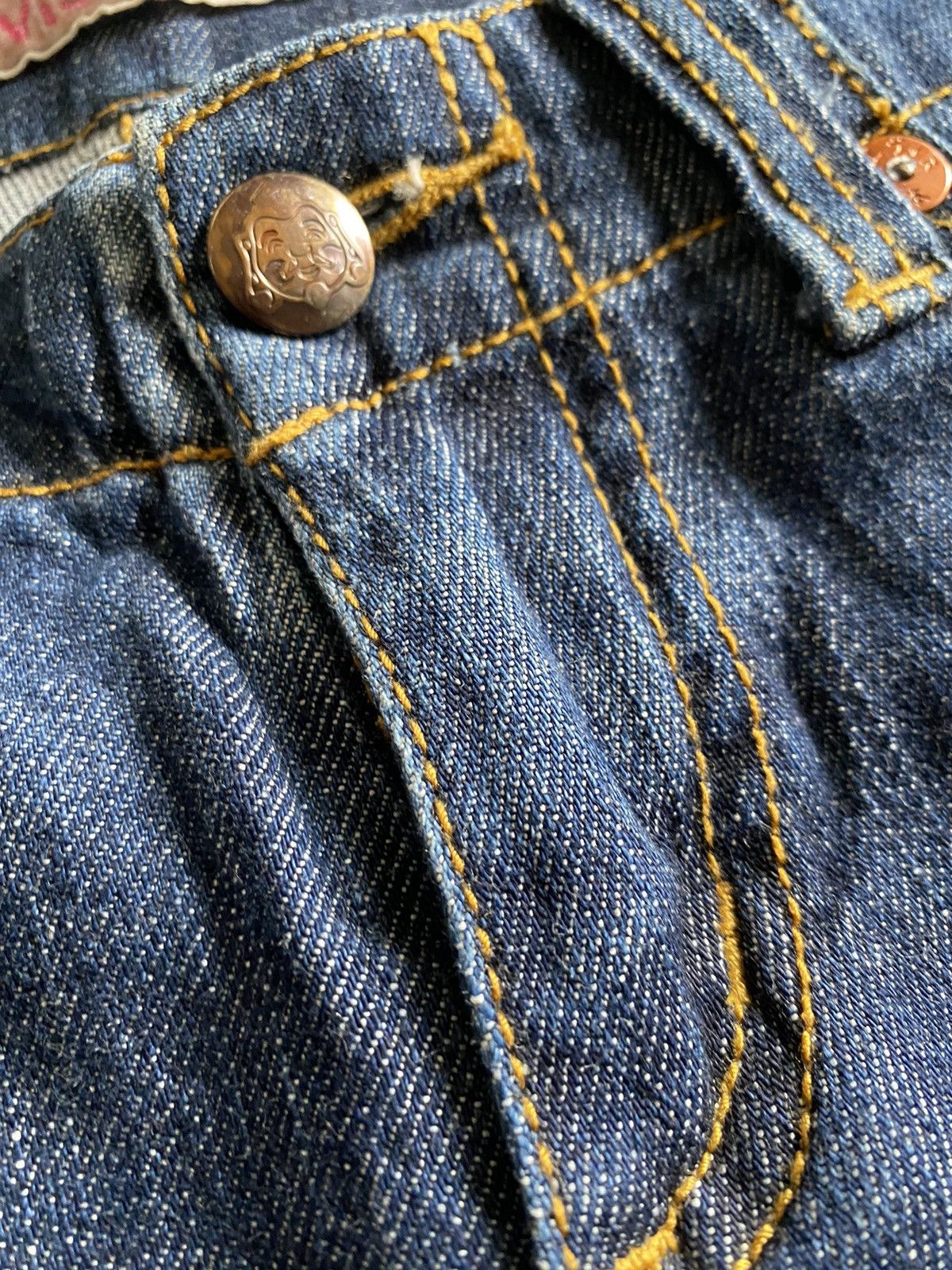 Evisu × Japanese Brand × Vintage ⚡️ Vintage Evisu Donna Denim Half Jeans Women Size 25" / US 0 / IT 36 - 4 Thumbnail
