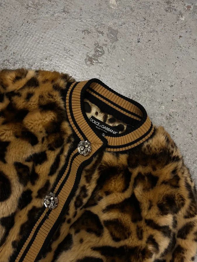 Dolce & Gabbana AW2021 Dolce & Gabbana Leopard Print Fur Bomber Cardigan Jacket Size S / US 4 / IT 40 - 6 Thumbnail