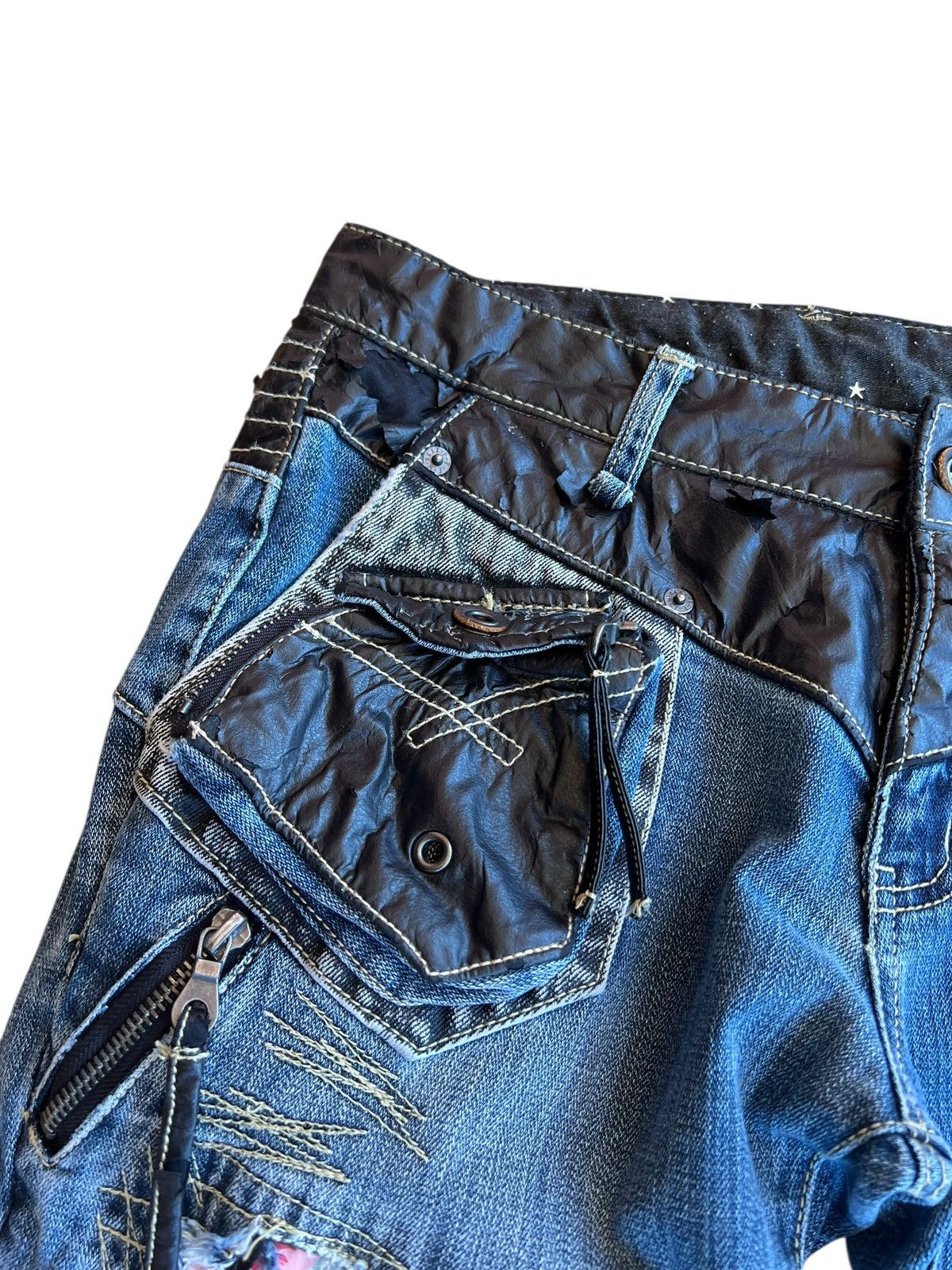 PPFM Vintage PPFM Stitching Bondage Punk Jean Size US 31 - 9 Thumbnail