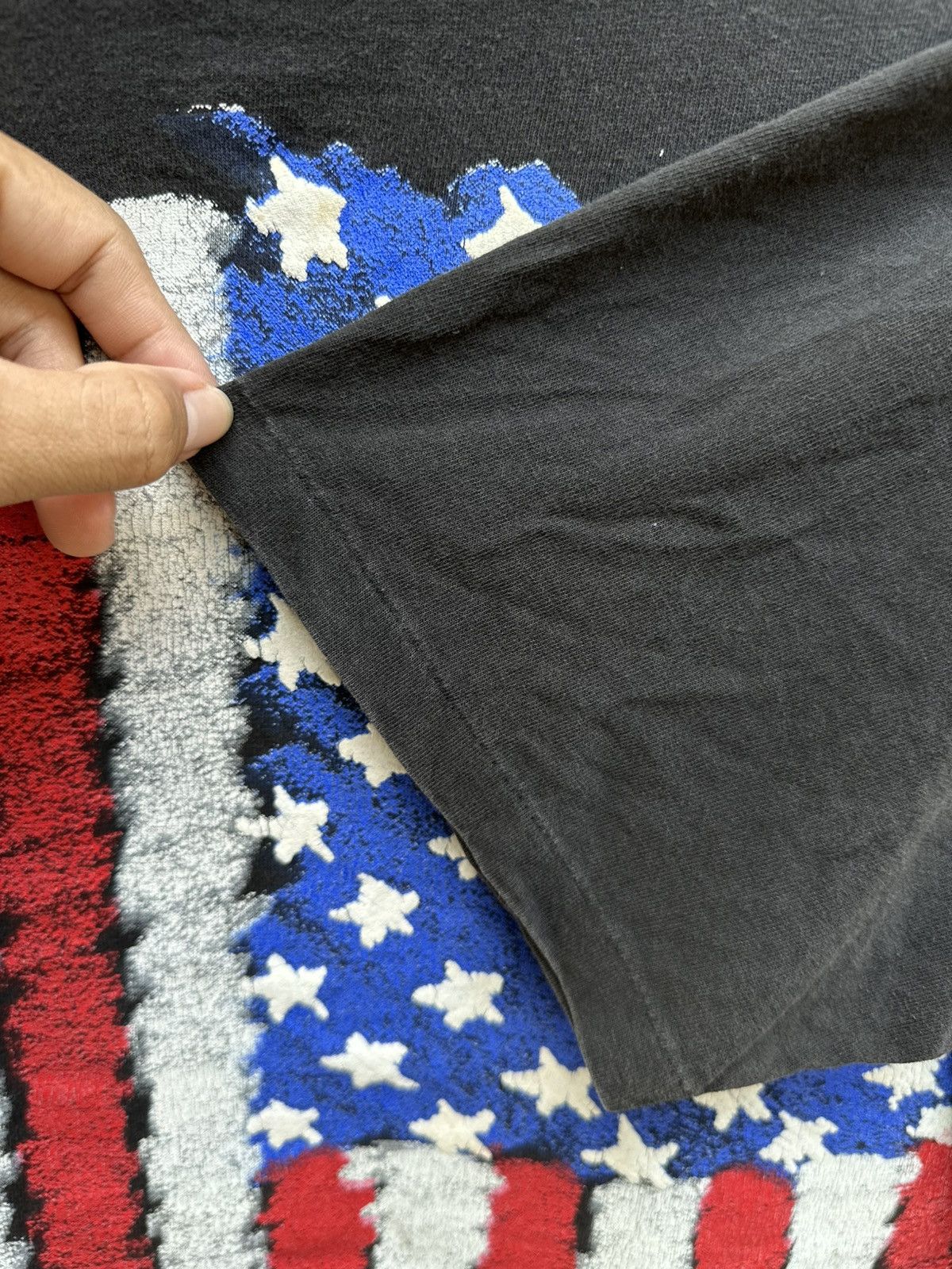 Sears × Vintage Vintage Wild Oat America Flag 90s Faded Tee Size US XL / EU 56 / 4 - 4 Thumbnail