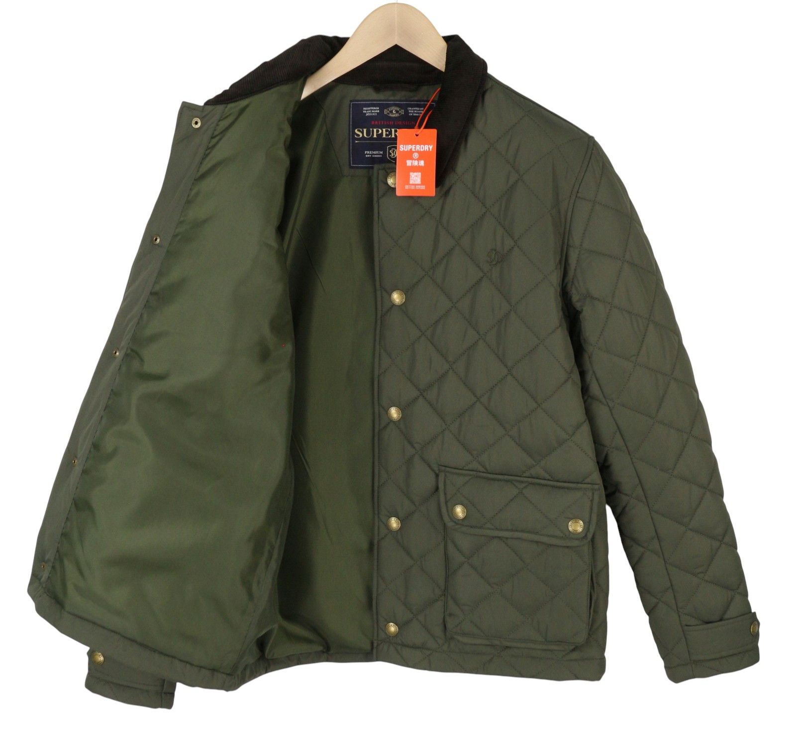 Superdry Estate Coach M Green Cord Collar Light 87140 Size US M / EU 48-50 / 2 - 4 Thumbnail