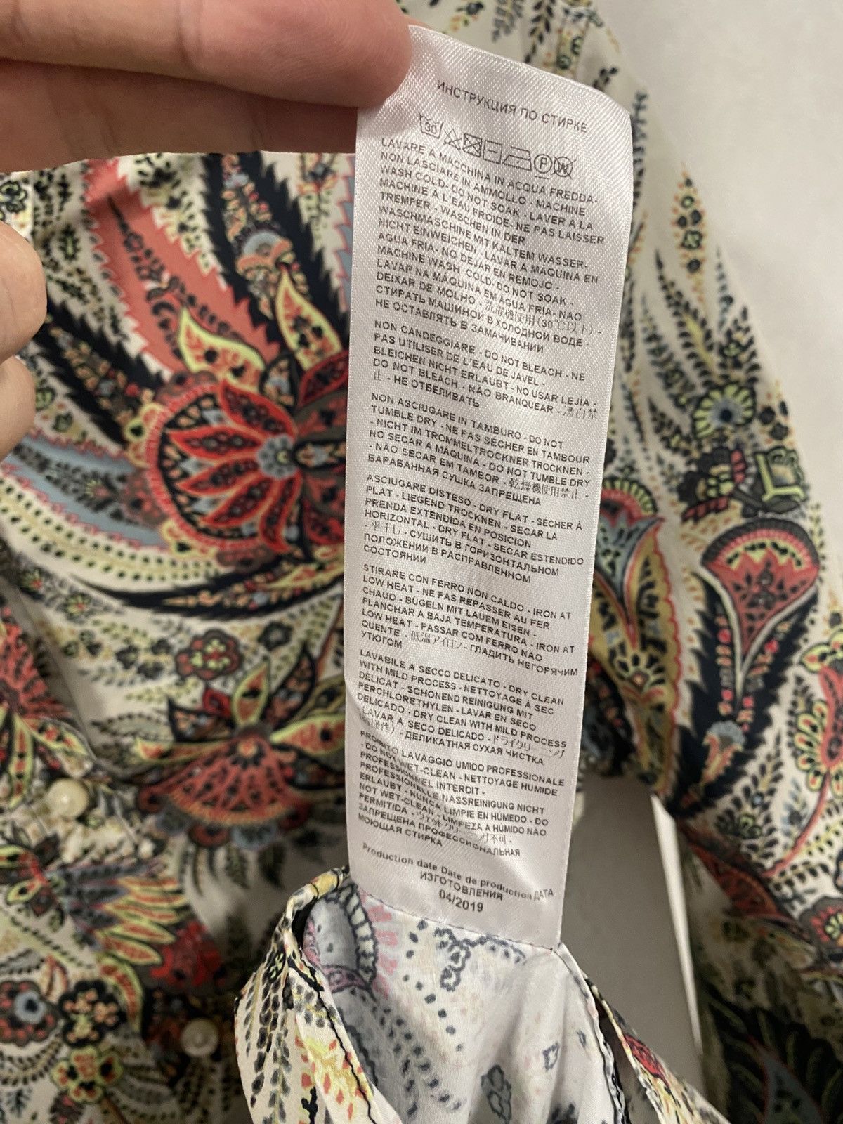 Etro Etro Paisley Print Luxury Button Shirt Size: 44 Size M / US 6-8 / IT 42-44 - 7 Thumbnail