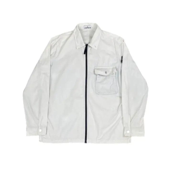 Stone Island Stone Island Pocket Washed Jacket in Pearl White Size US XXL / EU 58 / 5 - 1 Thumbnail