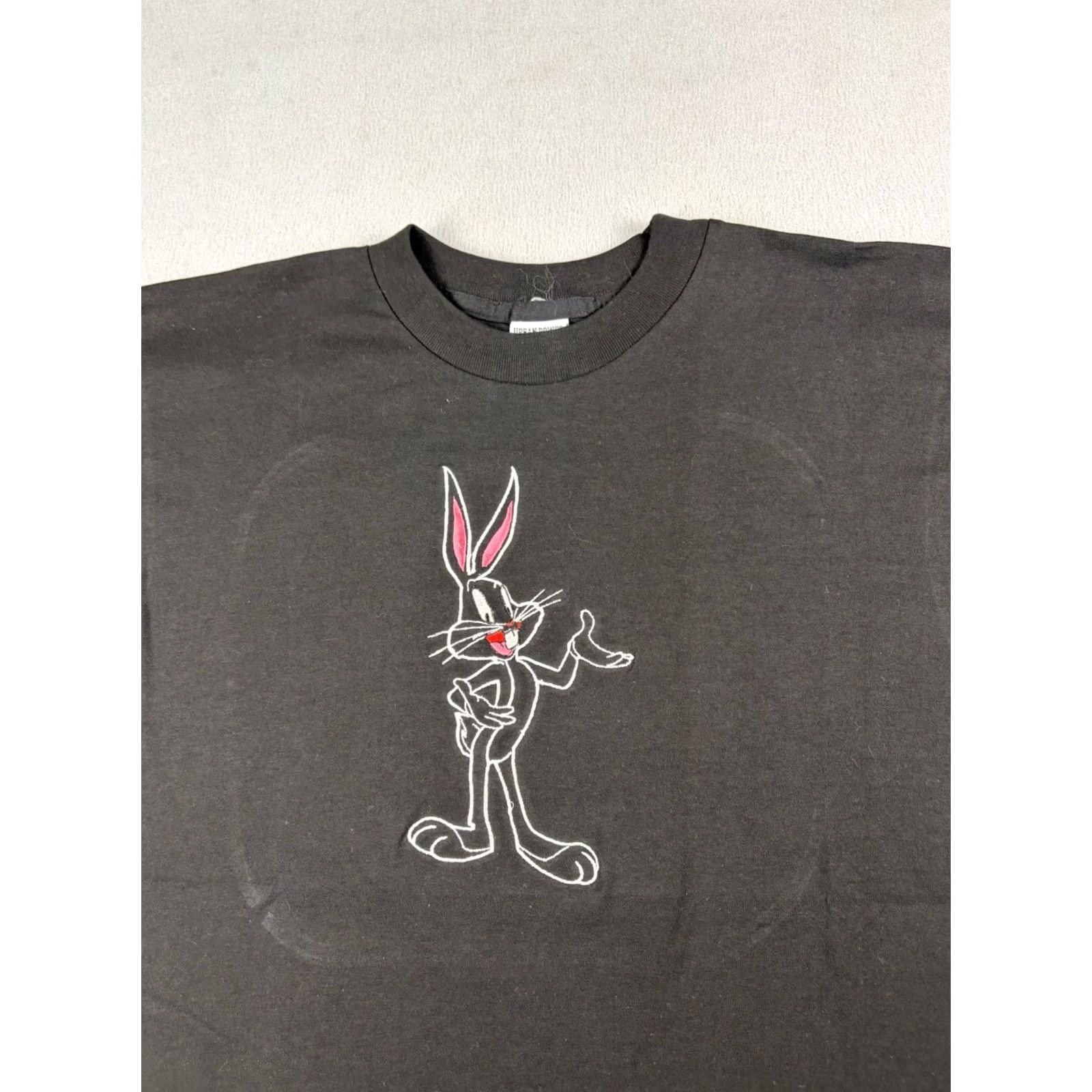 Vintage VINTAGE Looney Tunes Bugs Bunny T Shirt Men’s Size M Black Embroidered 90s Mens Size US M / EU 48-50 / 2 - 2 Thumbnail