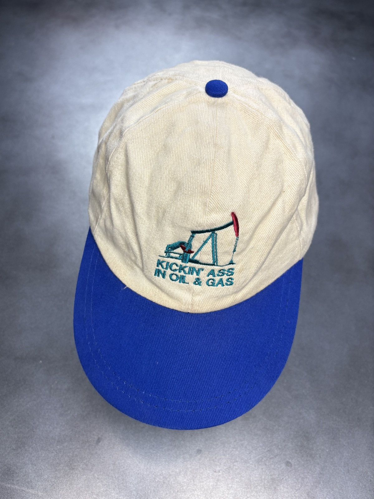 Vintage Kickin Ass Oil & Gas 1990s Vintage Hat Strapback Dad Cap 90s Size ONE SIZE - 10 Thumbnail