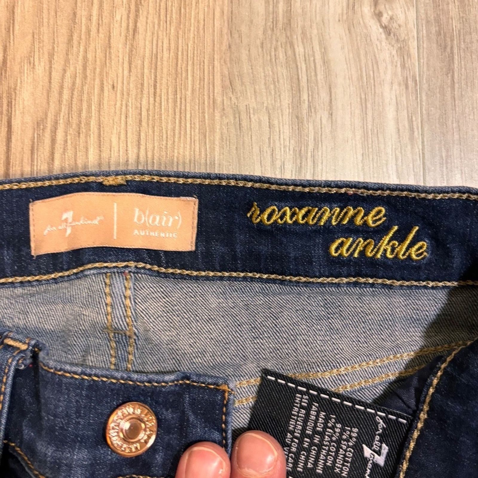 7 For All Mankind 7 For All Mankind B(air) Roxanne Ankle Raw Hem Jeans - 25 Size 25" / US 0 / IT 36 - 5 Thumbnail
