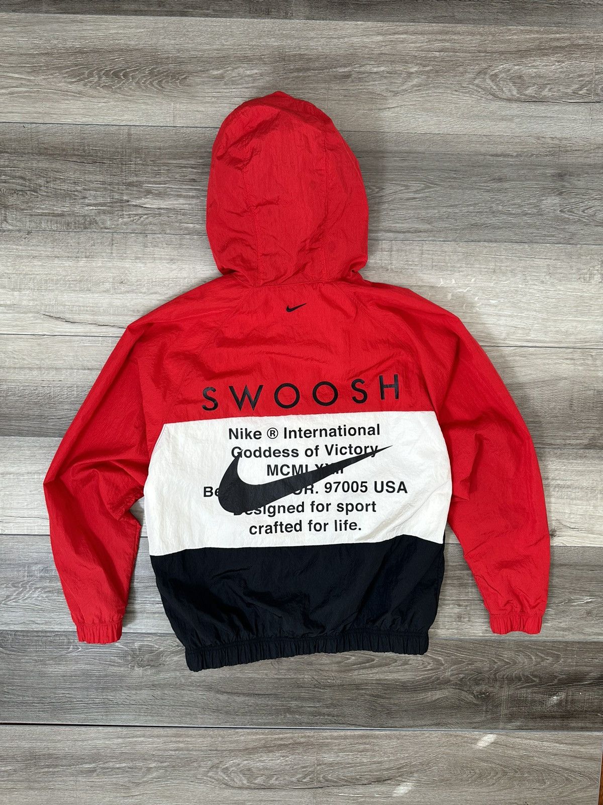 Nike Nike Light Puffy " Swoosh " Text Logo Jacket Sz. Medium M Size US M / EU 48-50 / 2 - 1 Thumbnail