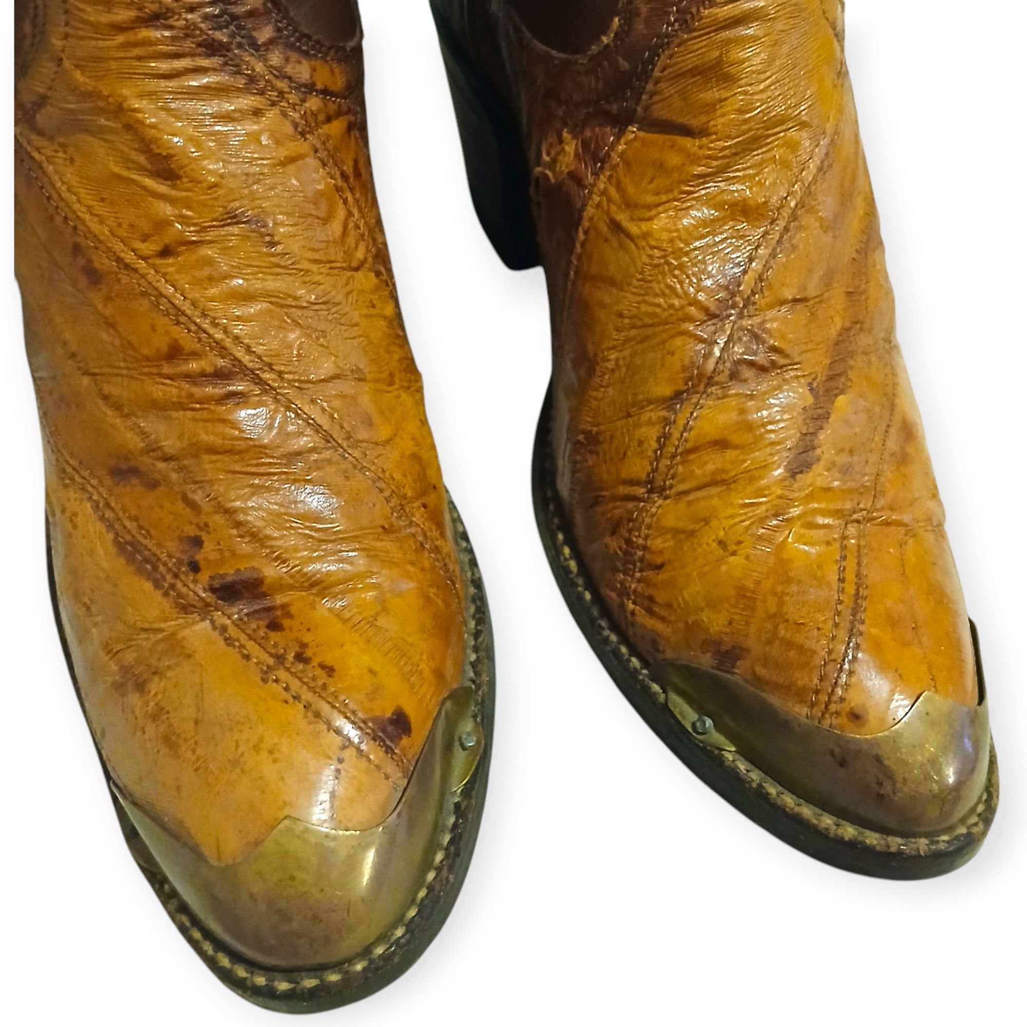 Tony Lama × Vintage Tony Lama Black Label Exotic Eel Leather Boots Size 5.5 B Size US 5.5 / IT 35.5 - 6 Thumbnail