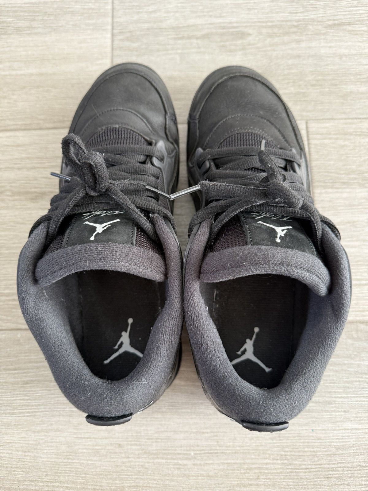Jordan Brand Men's Air Jordan 4 RM Black Cat Black White Size 12 Used Size US 12 / EU 45 - 5 Thumbnail
