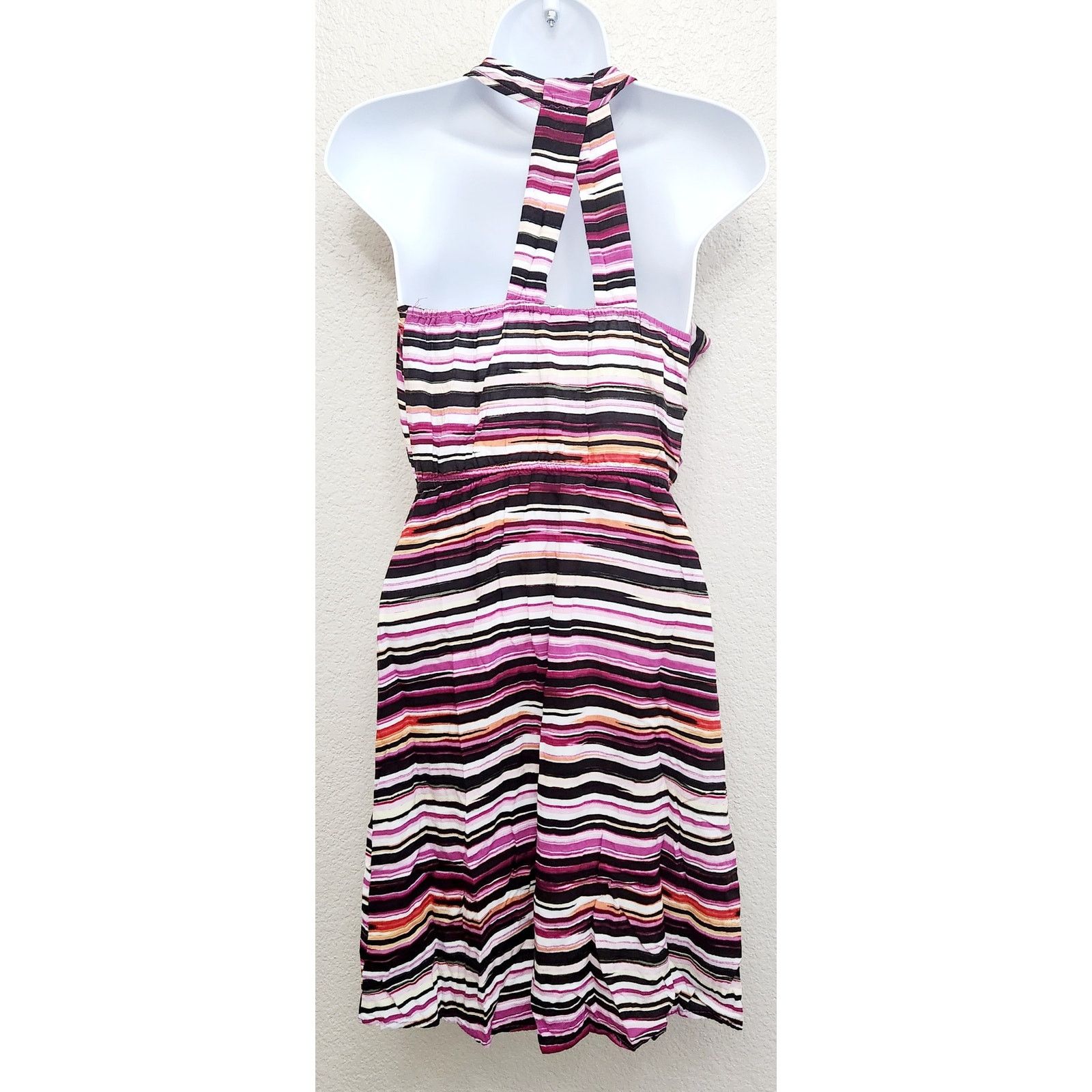 Other Self Esteem Purple Black White Striped Mini Dress Medium Size M / US 6-8 / IT 42-44 - 3 Thumbnail