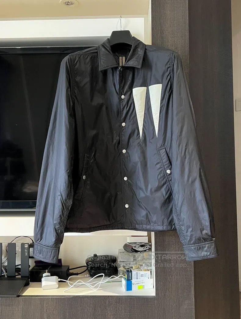 Rick Owens Rick Owens Fall/Winter 23 Black Inverted Triangle Coach Ja Size US L / EU 52-54 / 3 - 1 Thumbnail