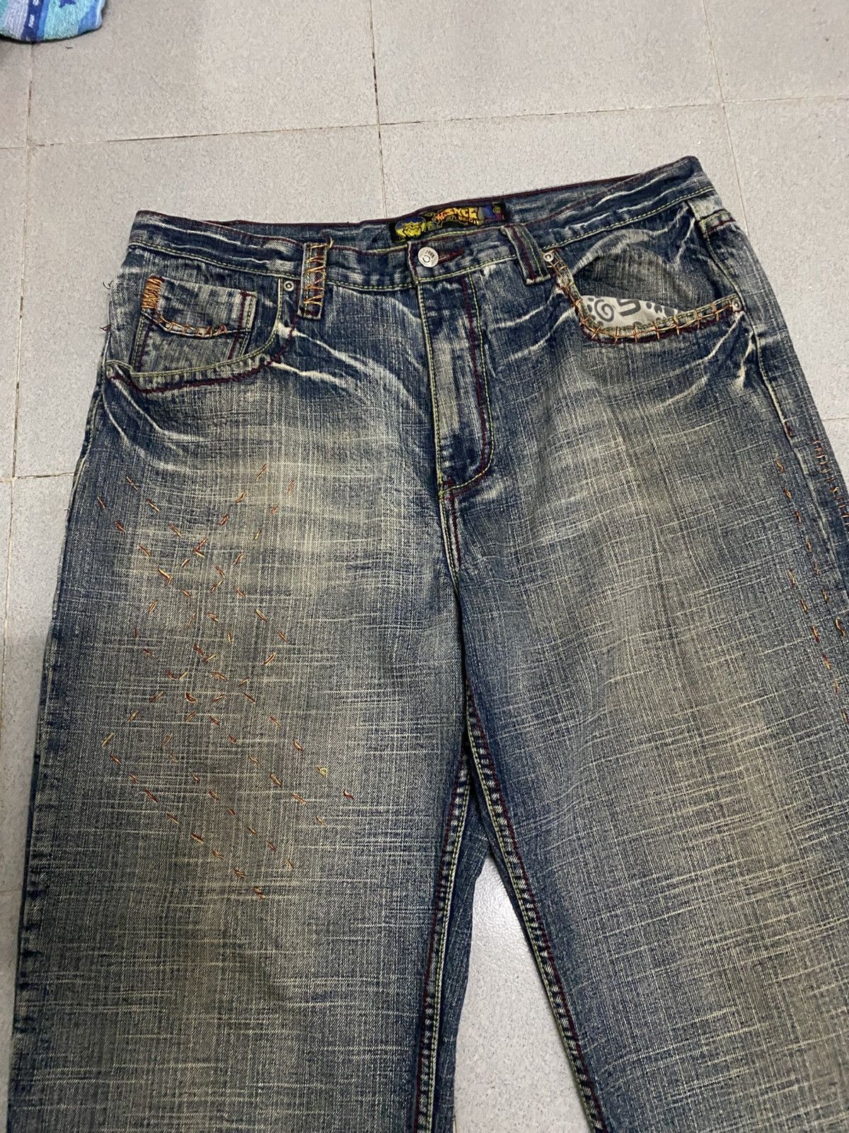 Japanese Brand × Vintage Vintage Miskeen Wideleg Denim Jeans Size US 38 / EU 54 - 4 Thumbnail