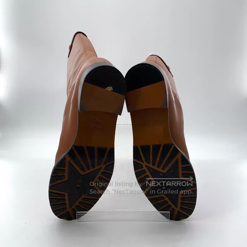 Dior Dior Caramel-coloured logo leather knight boots Size US 7 / IT 37 - 5 Thumbnail