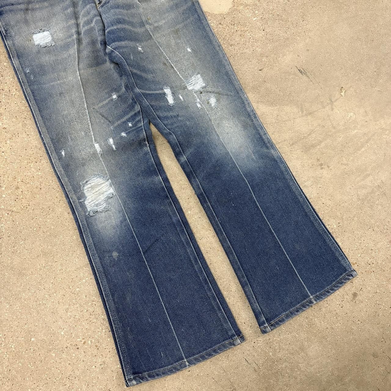 Vintage Vintage Lee Riders Union Made Faded & Worn Bootcut Jeans Size US 35 - 5 Thumbnail