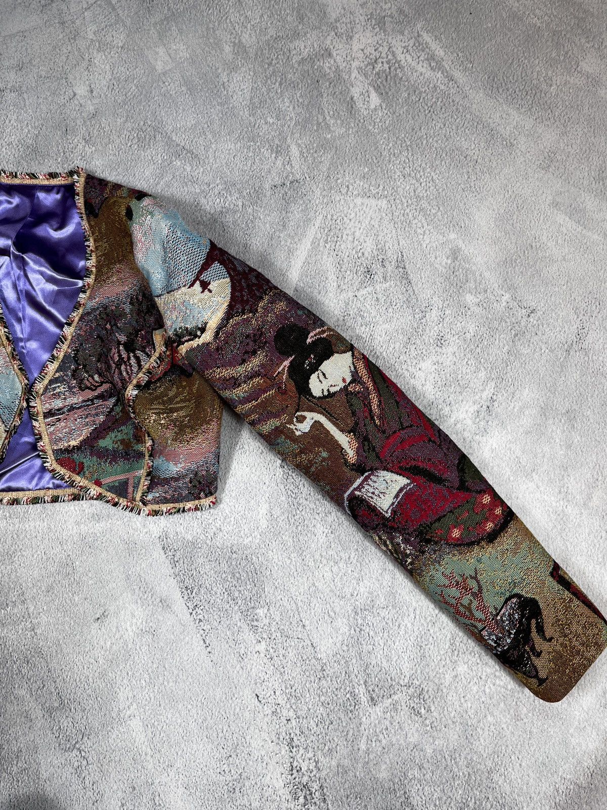 Handmade × Japanese Brand × Vintage Vintage Japan croped all over sukajan geisha style jacket Size S / US 4 / IT 40 - 7 Thumbnail