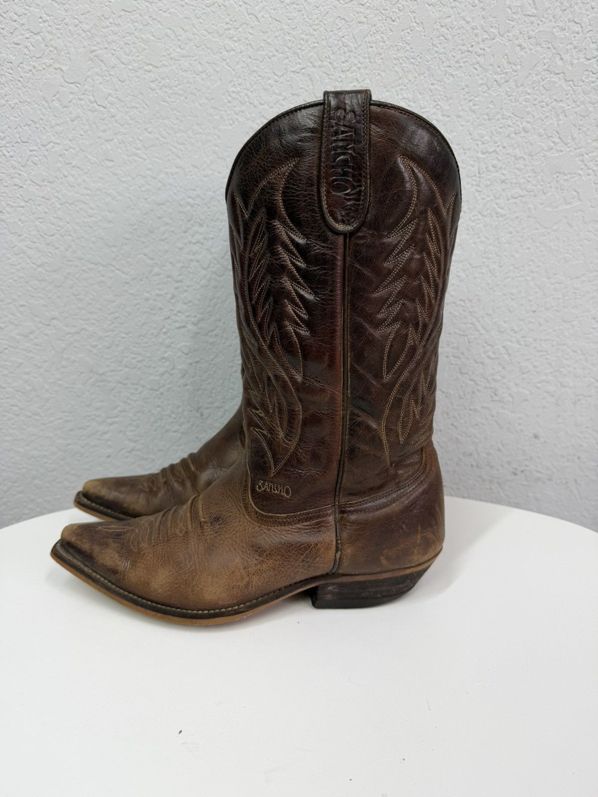Sancho Boots Vintage AS 98 Guidi Style Cowboy High Leather Biker Boots Size US 7.5 / EU 40-41 - 6 Thumbnail