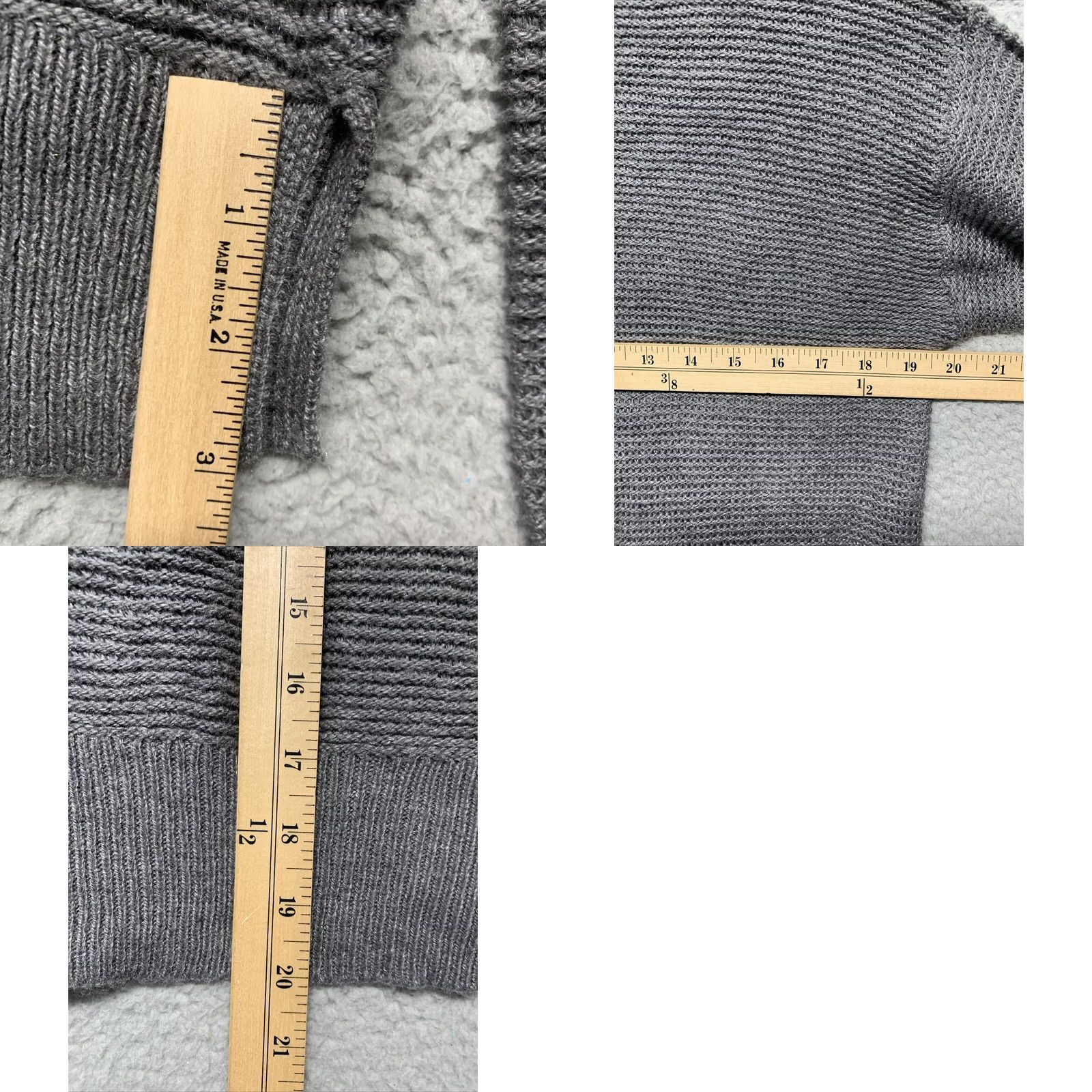 Vintage VINTAGE Women's XS Hooded Pullover Sweater Cropped Long Sleeve Gray 3” Side Slits NEW Size XS / US 0-2 / IT 36-38 - 9 Thumbnail