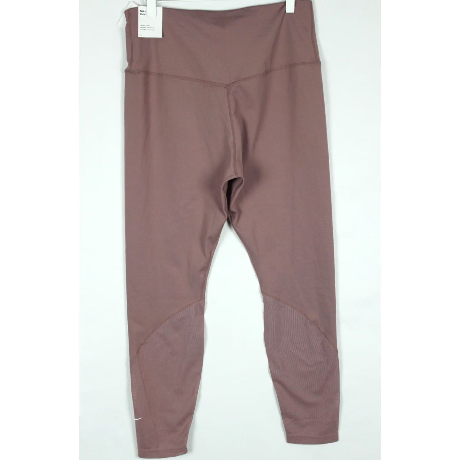 Nike Nike One Women's High Waisted 7/8 Leggings with Pockets L Mauve DV9020 208 Size 36" / US 14 / IT 50 - 2 Thumbnail