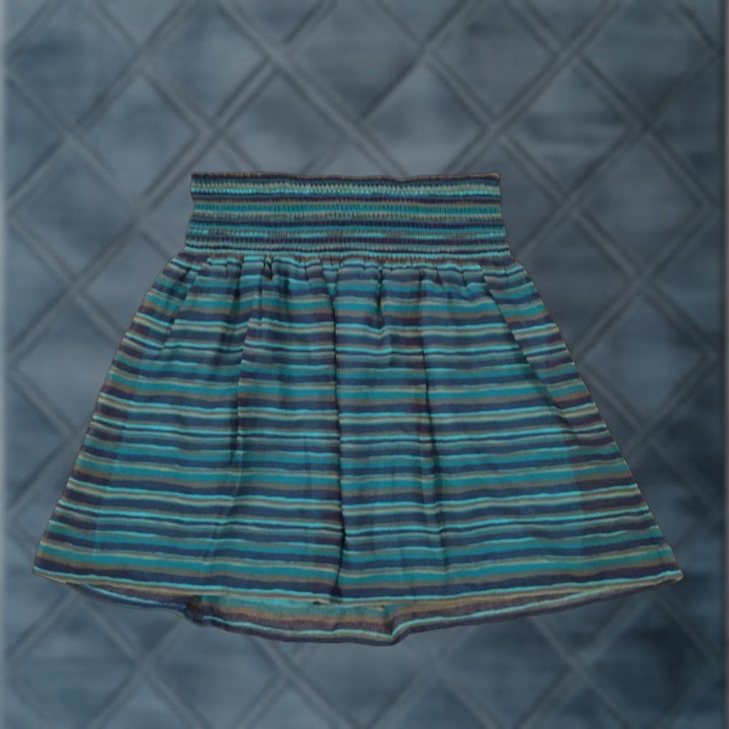 Old Navy Old Navy Skirt Women Short Flare Lightweight Pull On Striped Blue M Medium Casual Size 32" / US 10 / IT 46 - 1 Thumbnail