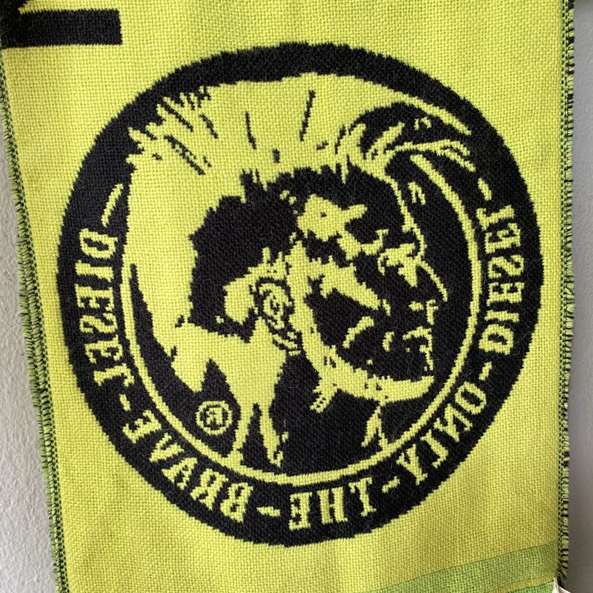 Diesel Diesel Logo Scarf in Black & Neon Green Size ONE SIZE - 13 Thumbnail