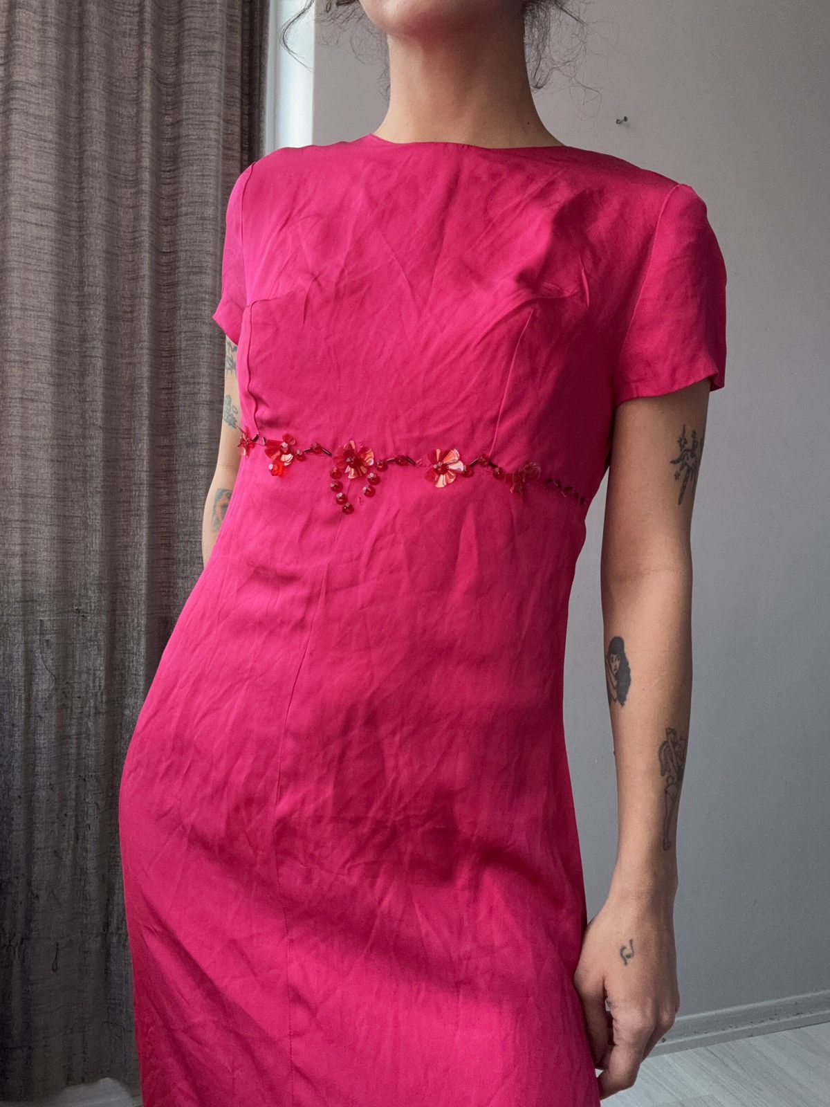 Vintage Vintage silk dress Size S / US 4 / IT 40 - 2 Thumbnail