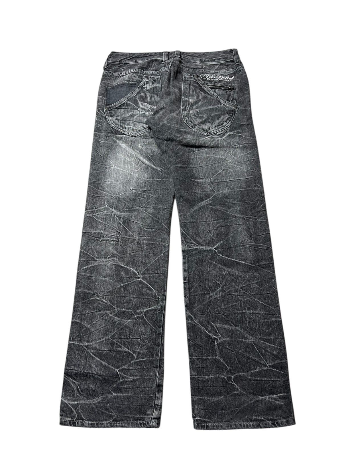 Japanese Brand 2000s Skull Bones Wild Life Studded Grunge Punk Style Pants Size US 30 / EU 46 - 9 Thumbnail