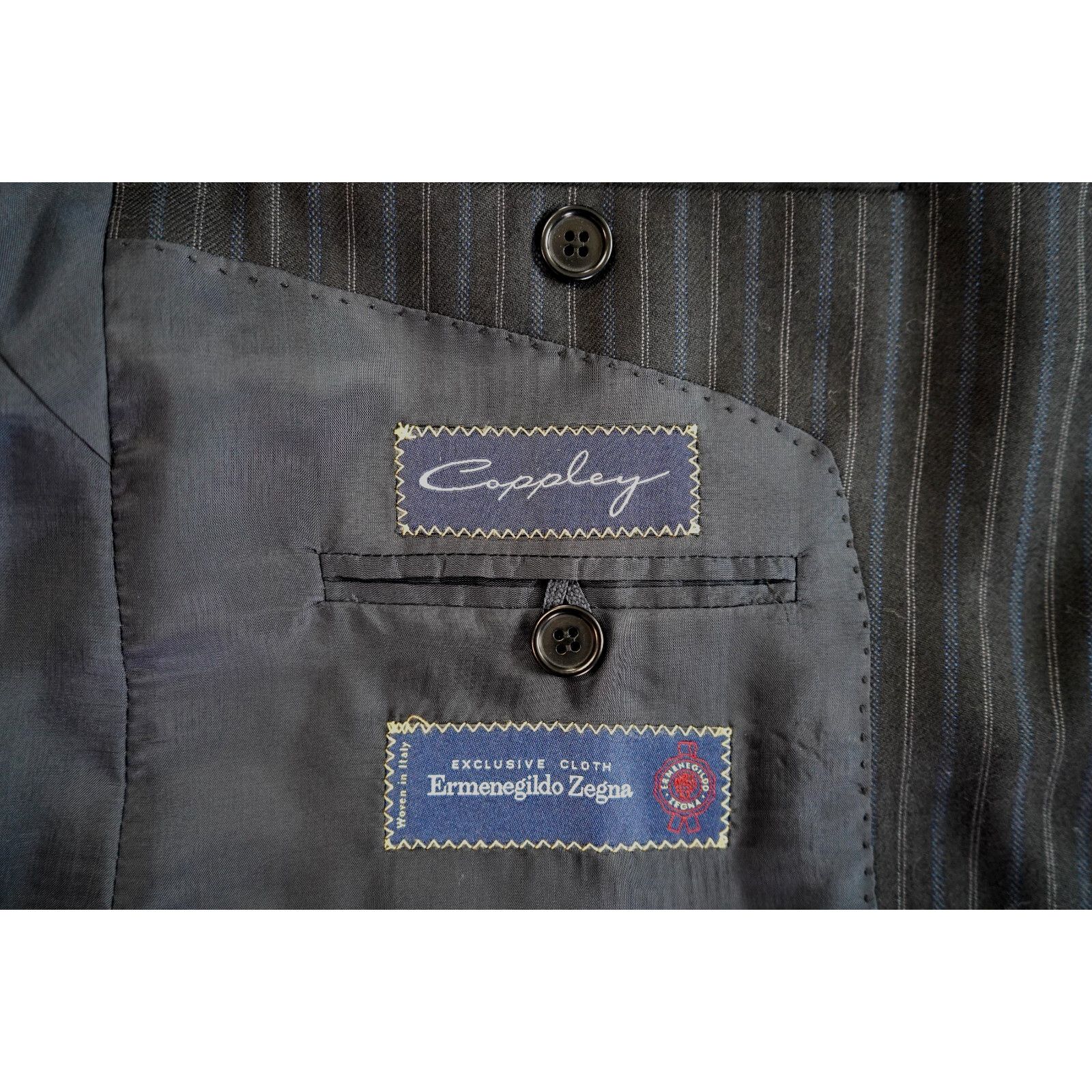 Ermenegildo Zegna Ermenegildo Zegna Blazer Mens 42S Navy 3 Button Wool Size 42S - 6 Thumbnail