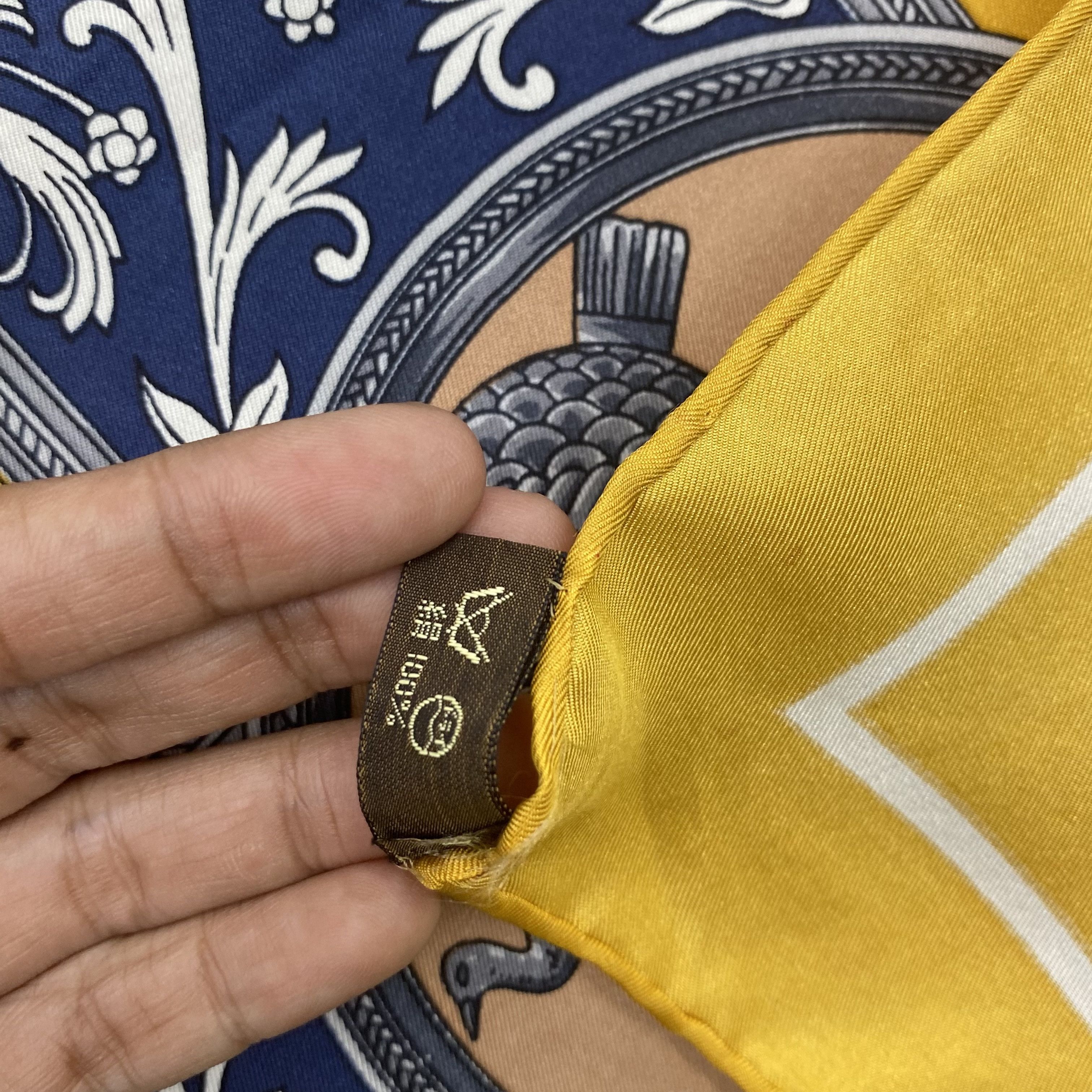 Japanese Brand Vintage Mythology SILK Scarf Twill Stole Wraps Scarves Size ONE SIZE - 12 Thumbnail