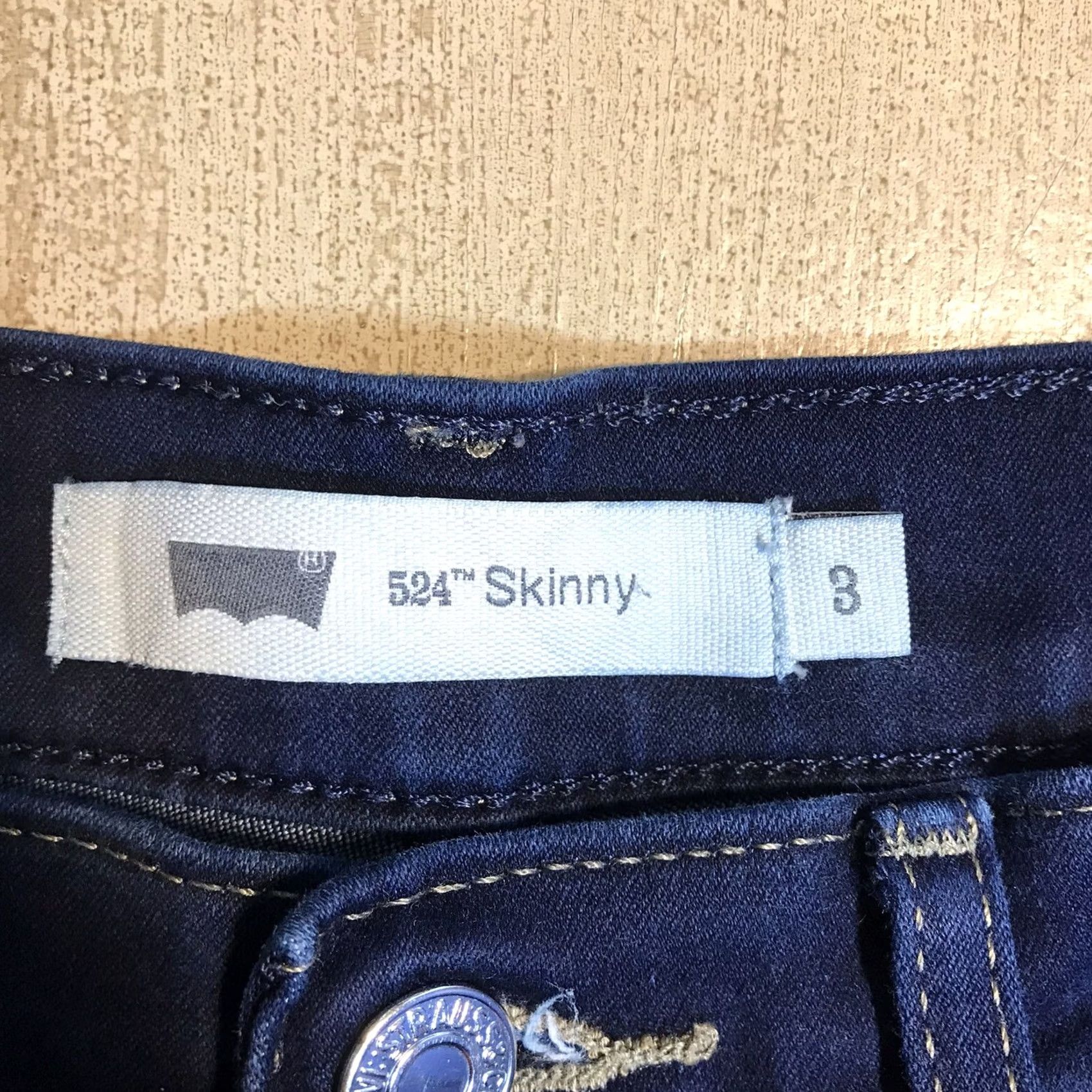 Denime Levis 524 Skinny Cut Off Mini Short Booty Blue Denim Shorts Womens Tag 3 X 2 Ins Size 26" / US 2 / IT 38 - 3 Thumbnail