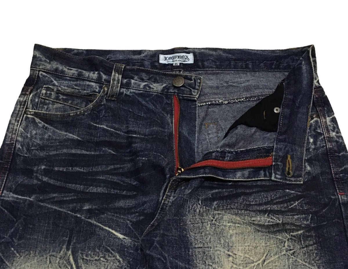If Six Was Nine × LOWBOX × Vintage Lowbox Asymmetrical Muddy Wash Cargo Flared Denim Jeans 90s Size US 35 - 6 Thumbnail