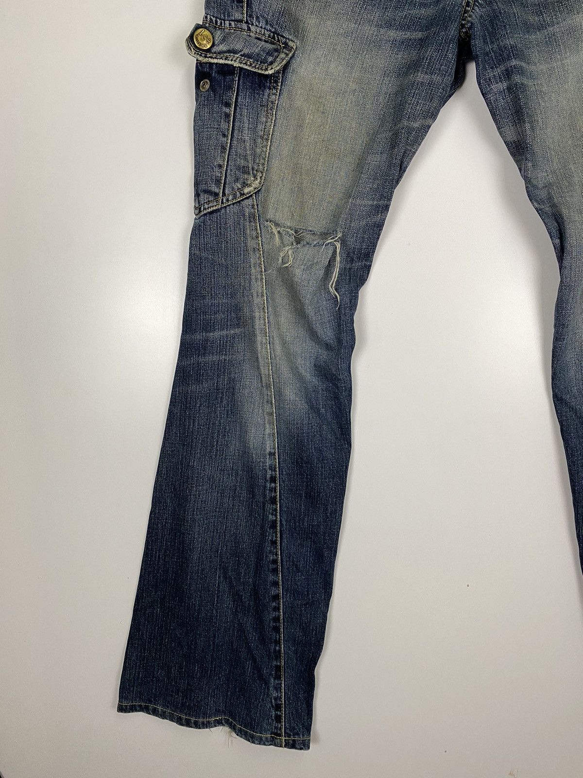 Lee ✅️Vintage Lee Raider Distressed Denim Cargo Size US 38 / EU 54 - 4 Thumbnail