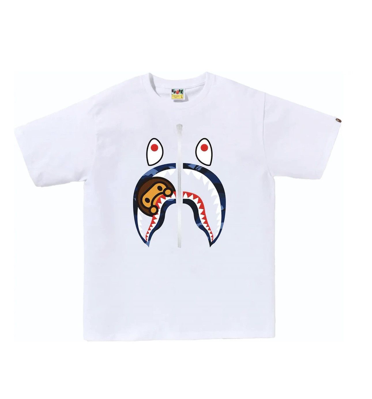 Bape Navy Milo Shark Tee