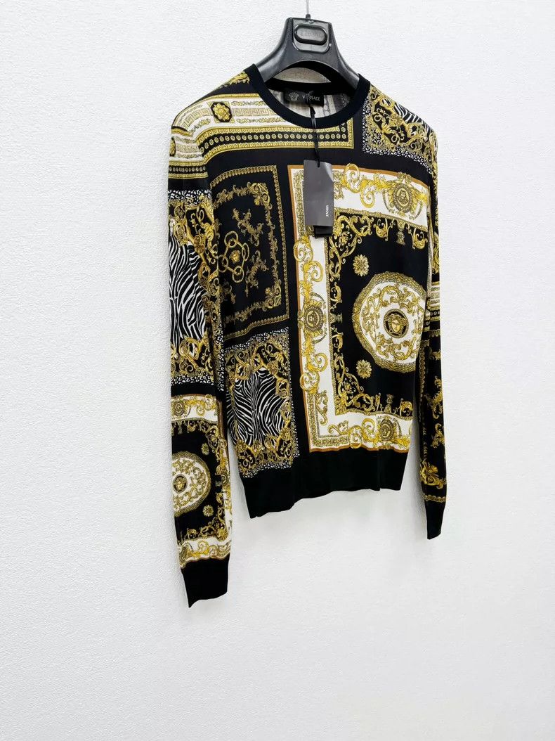 Versace Versace Mulberry silk knitted sweater Size US M / EU 48-50 / 2 - 2 Thumbnail