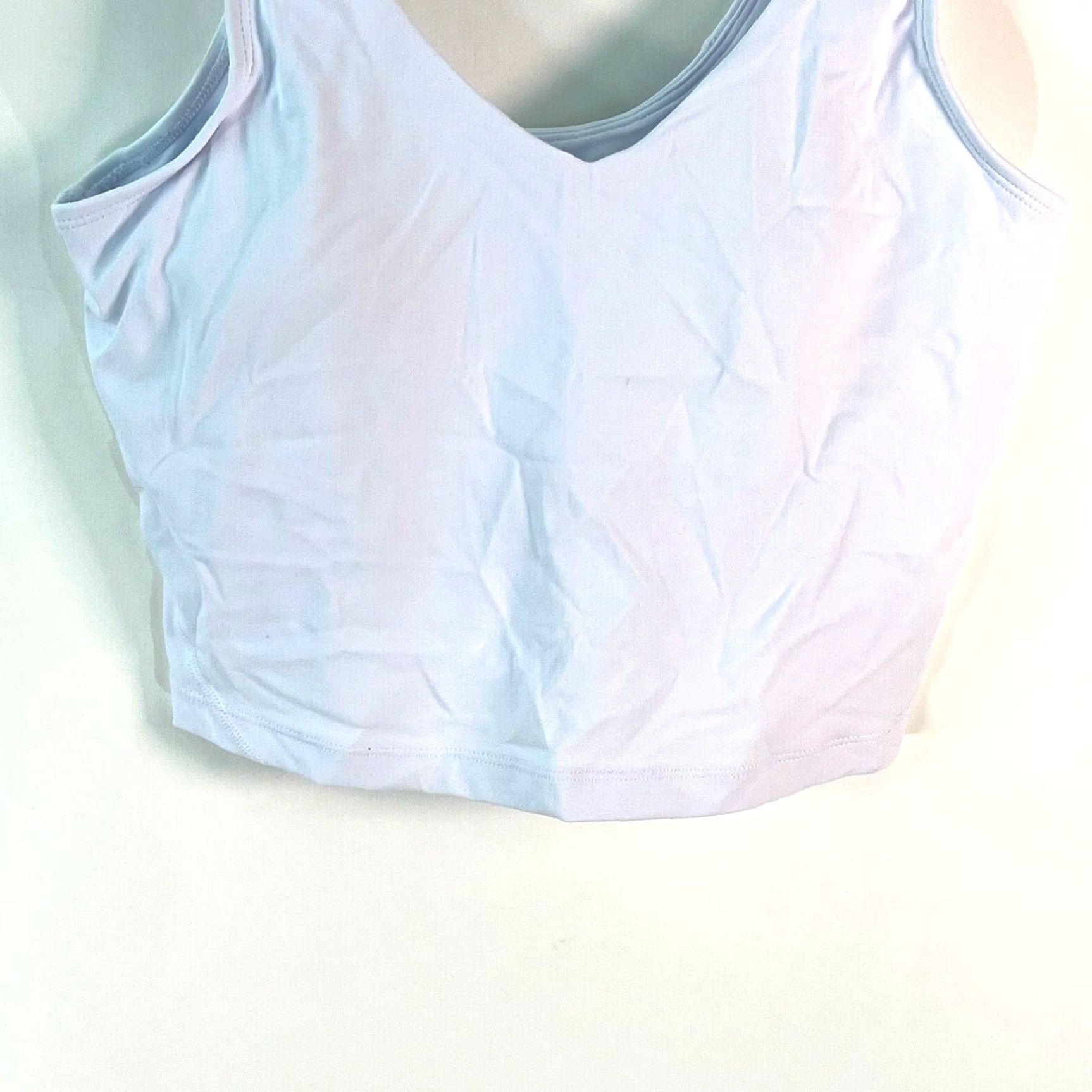 Vintage VINTAGE Women's Sports Bra Shirt M White V Neck Wide Straps Activewear Jogging 90s Mens Size M / US 6-8 / IT 42-44 - 5 Thumbnail