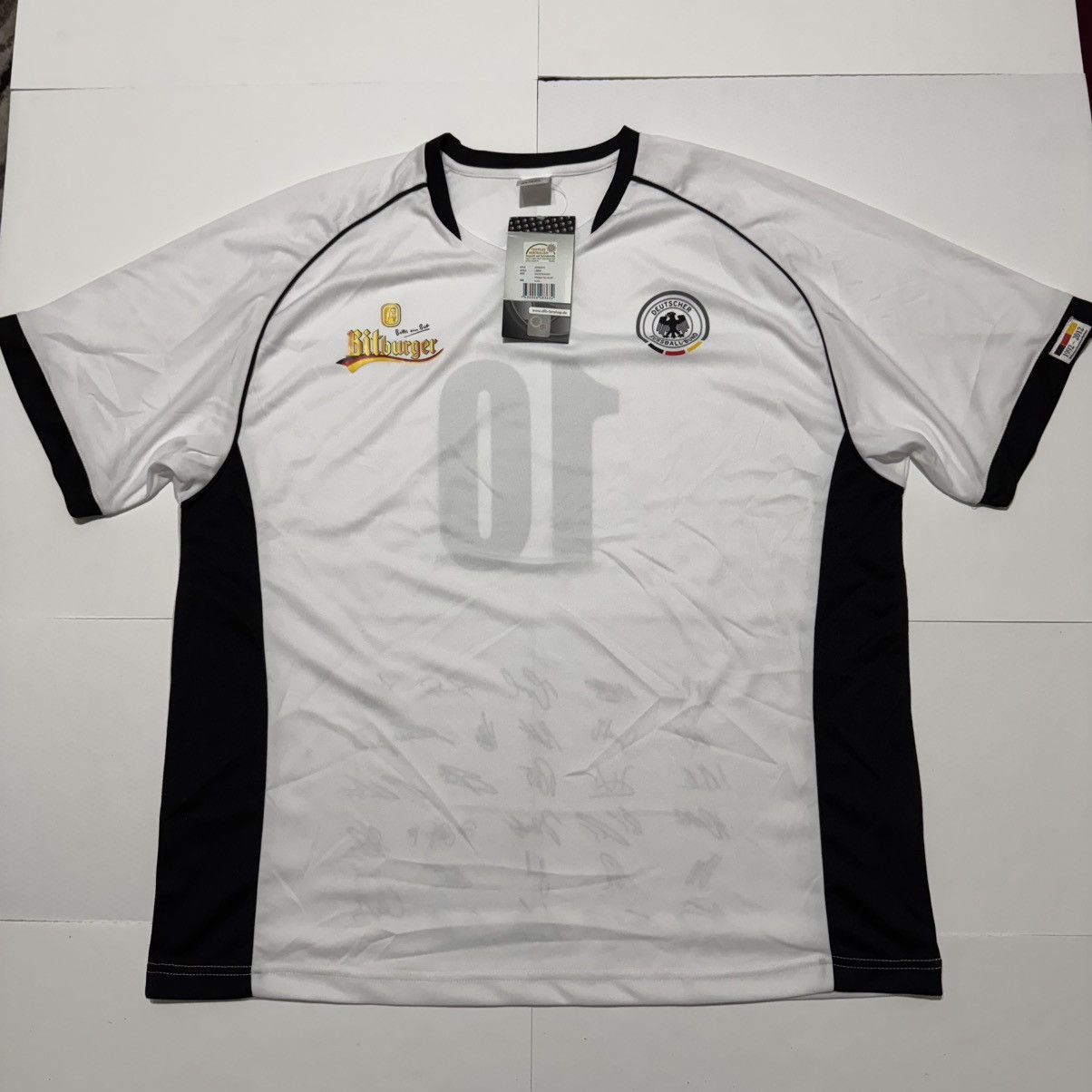 Vintage Germany Football Deutsche Fussball Bund Bitburger Jersey Size US XXL / EU 58 / 5 - 1 Thumbnail